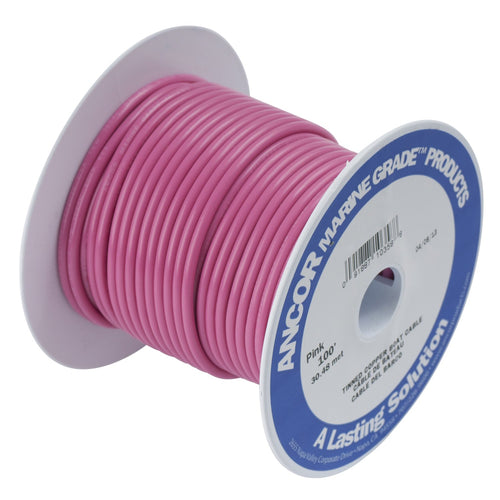 Marine Grade Ancor 106610 Electrical Primary Tinned Copper Boat Wiring (12-Gauge, Pink, 100-Feet)