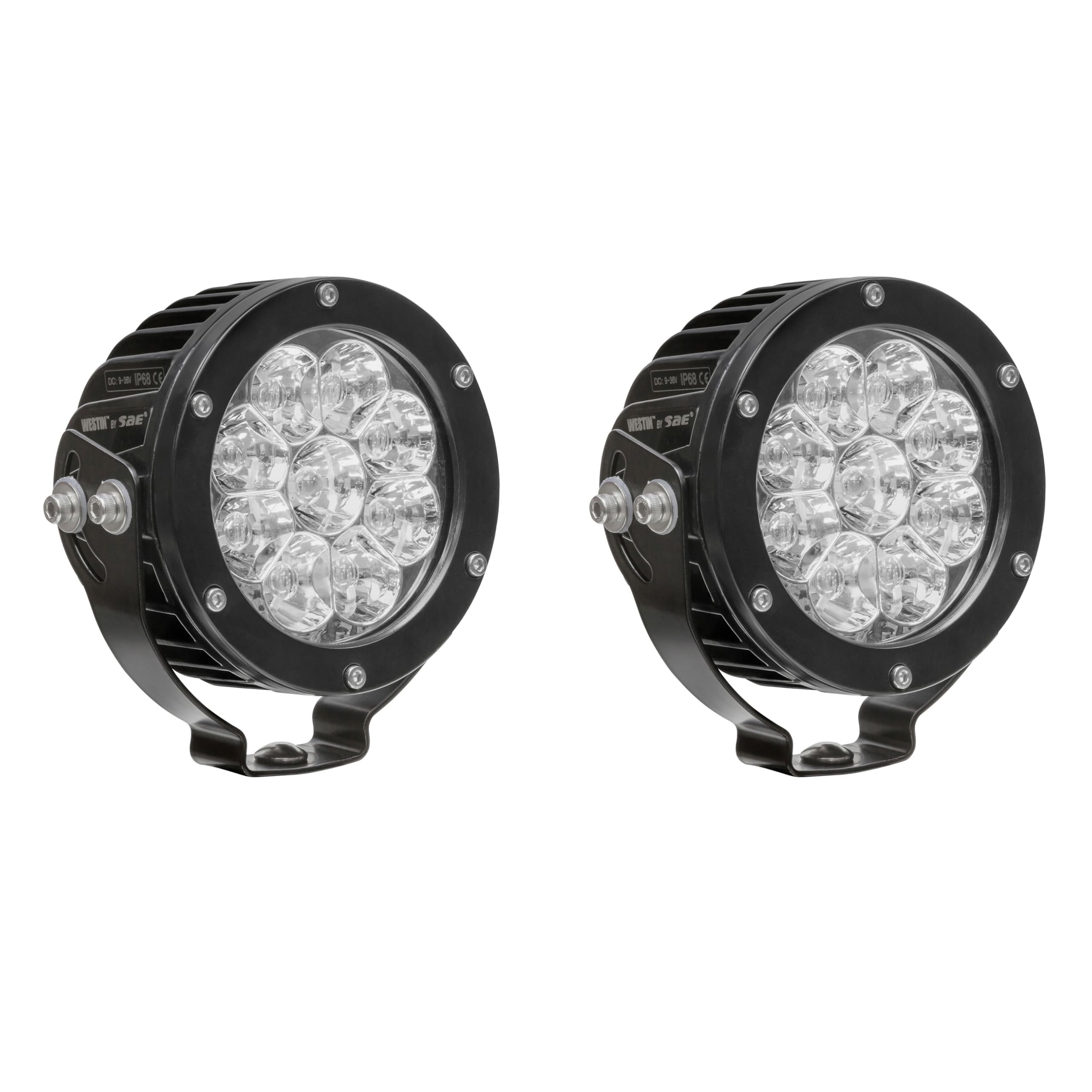 Axis LED Auxiliary Light Westin 09-12007B-PR 4.75 inch Round Flood 3W (Set of 2)