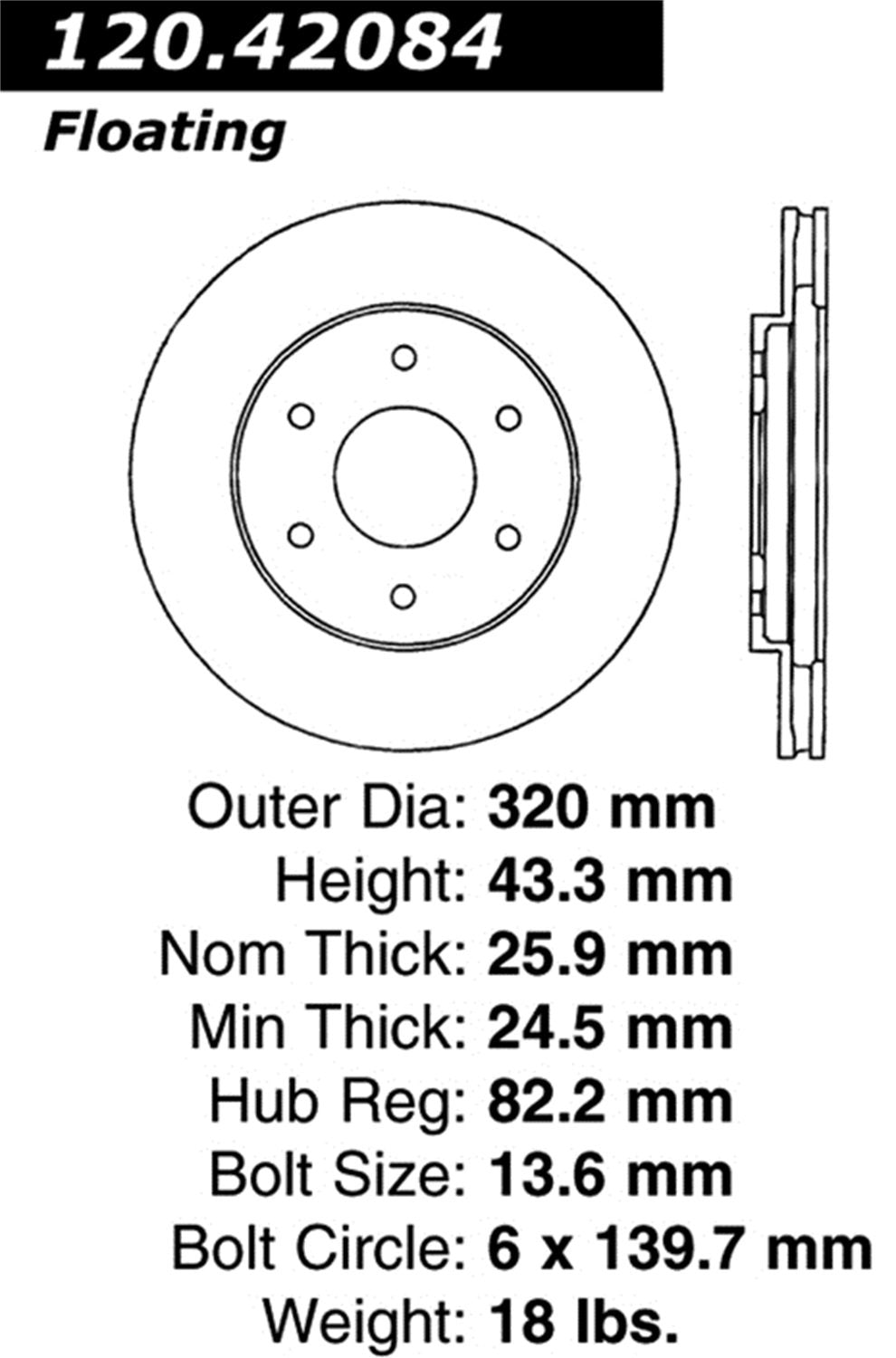 Sport Drilled/Slotted Brake Rotor StopTech 127.42084L (Front Left), 1 Pack