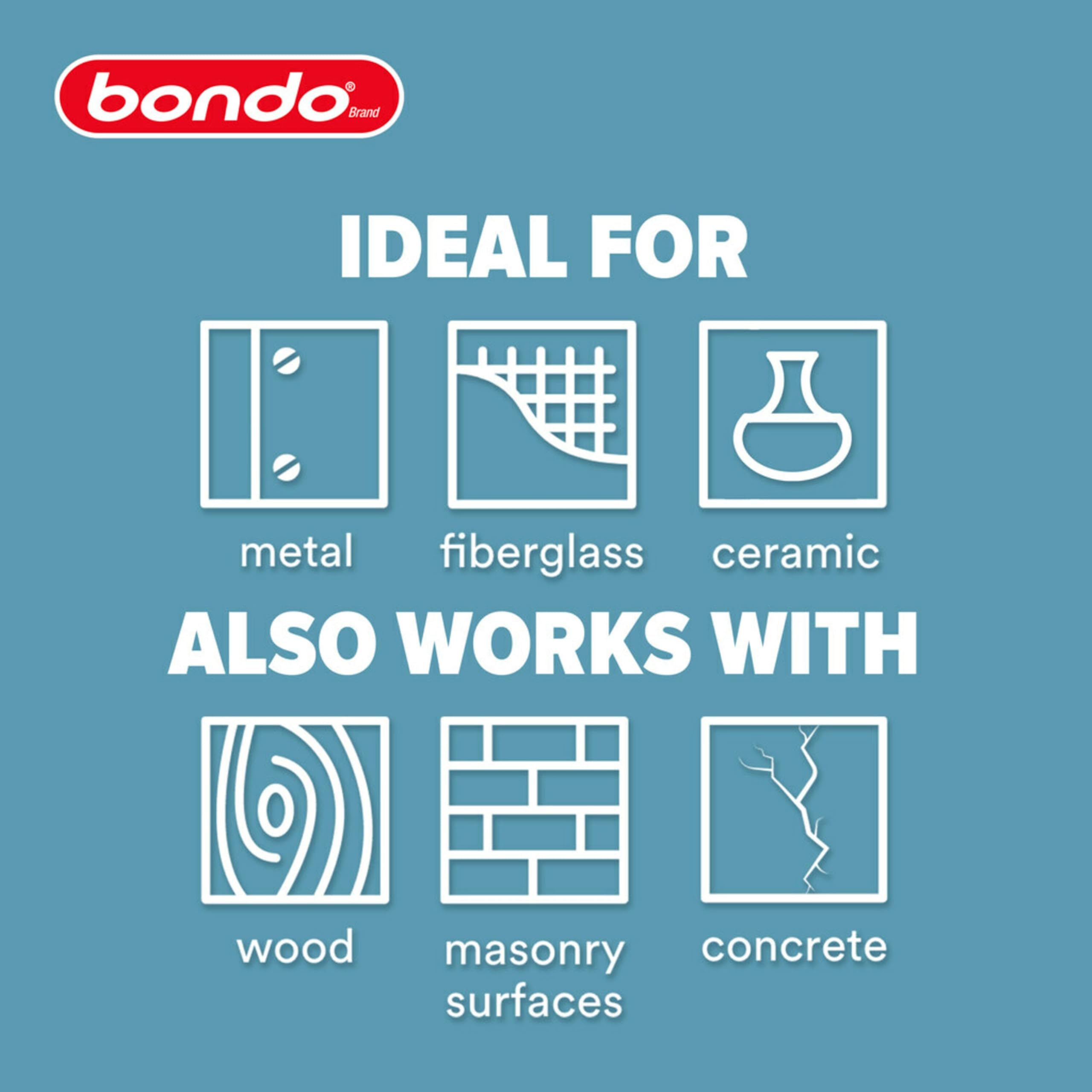 Bondo Long Strand Bondo-Hair Fiberglass Reinforced Filler, 00762, 1 Quart