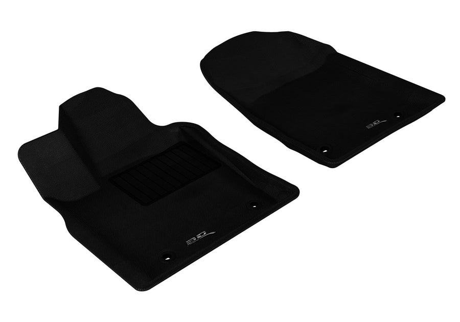 Kagu Floor Mat 3D MAXpider Custom Fit (Black) Compatible with Dodge Durango / Jeep Grand Cherokee 2013-2026 (2 Posts on Front Passenger's Floor) - Front Row