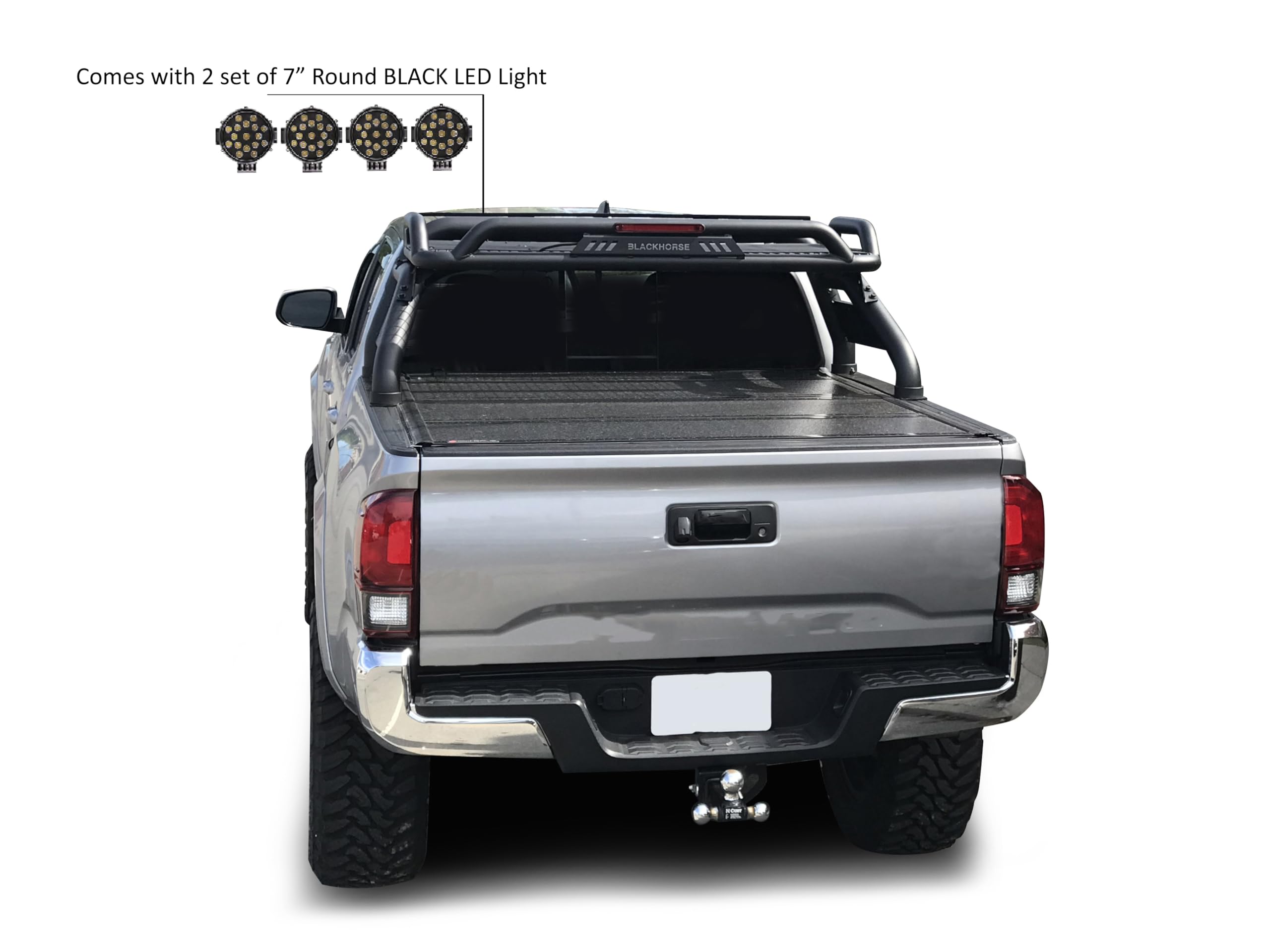 Atlas Black Horse Roll Bar Kit Compatible with 2015-2023 Toyota Tacoma-ATRB-TOTAB-PLB