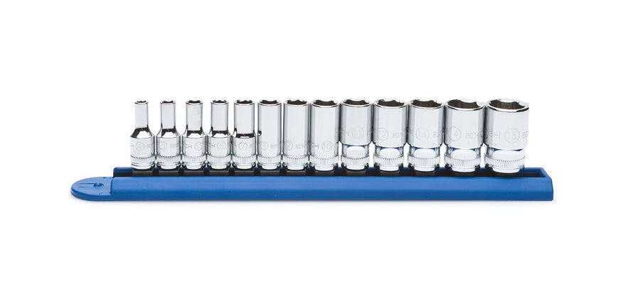 13 Pc. GEARWRENCH 1/4" Drive 6 Pt. Mid-Length Socket Set, Metric - 80304S