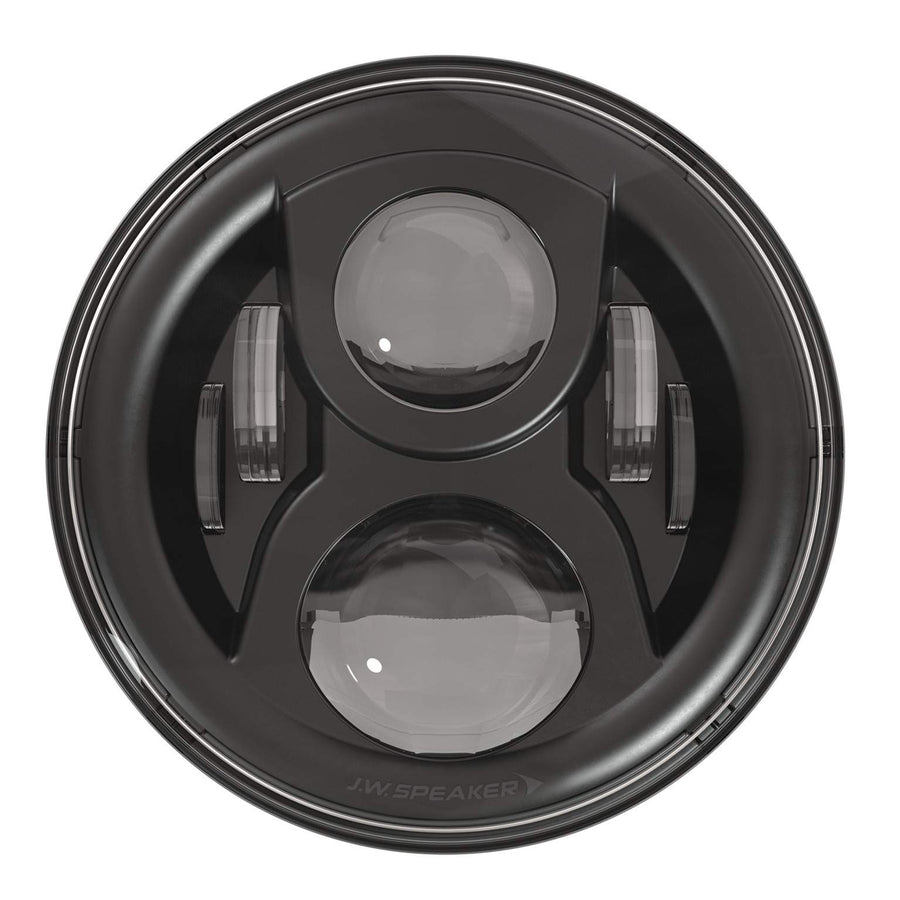 8700-Evo2-S JW Speaker 12/24V Dual Burn Headlight with Mounting Ring - Black,0554981