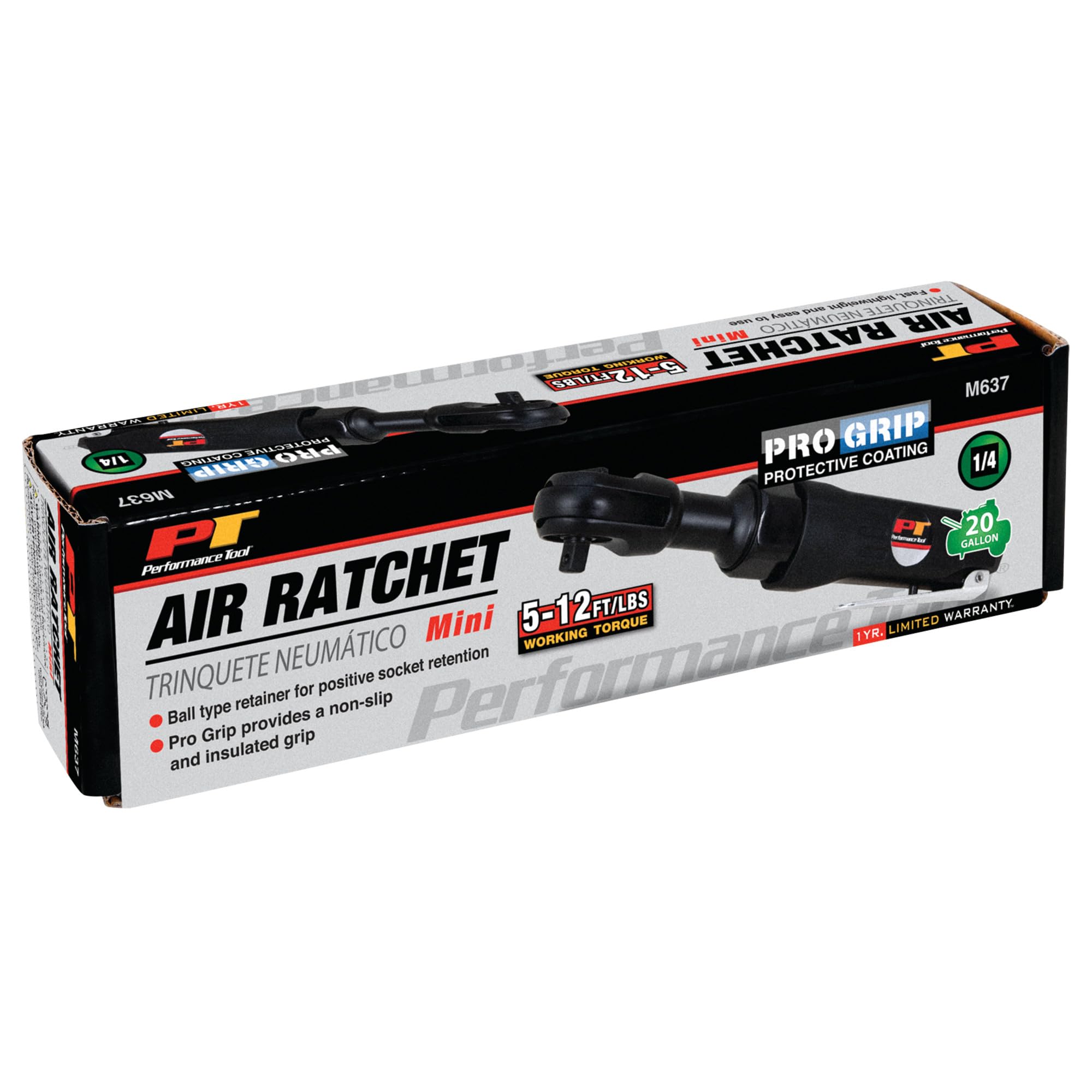 M637 Performance Tool 1/4-Inch Drive Air Ratchet