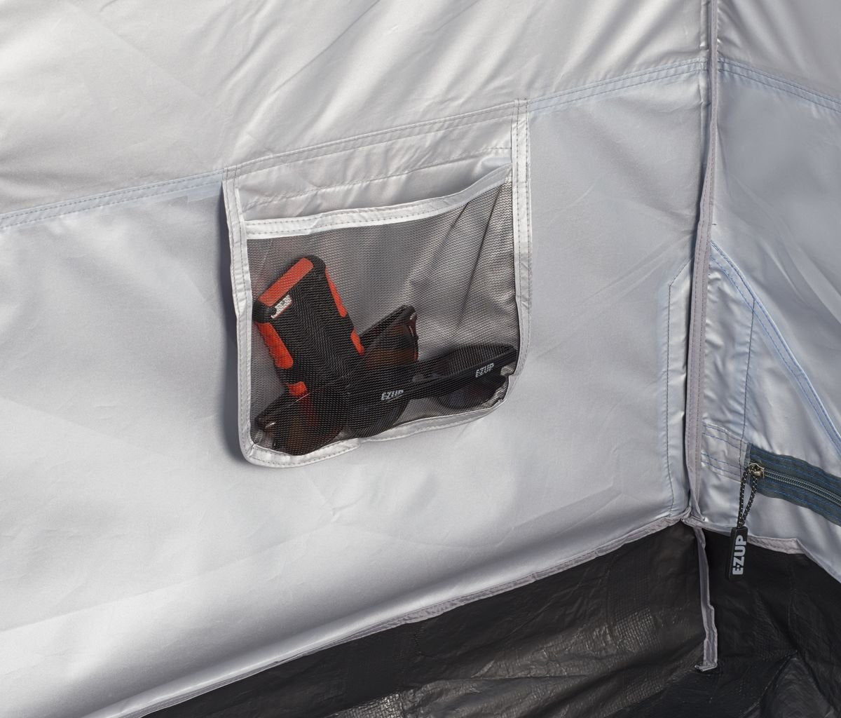 Camping Cube E-Z UP 6.4, Converts 10' Straight Leg Canopy into Camping Tent, Royal Blue (Canopy/Shelter NOT Included)