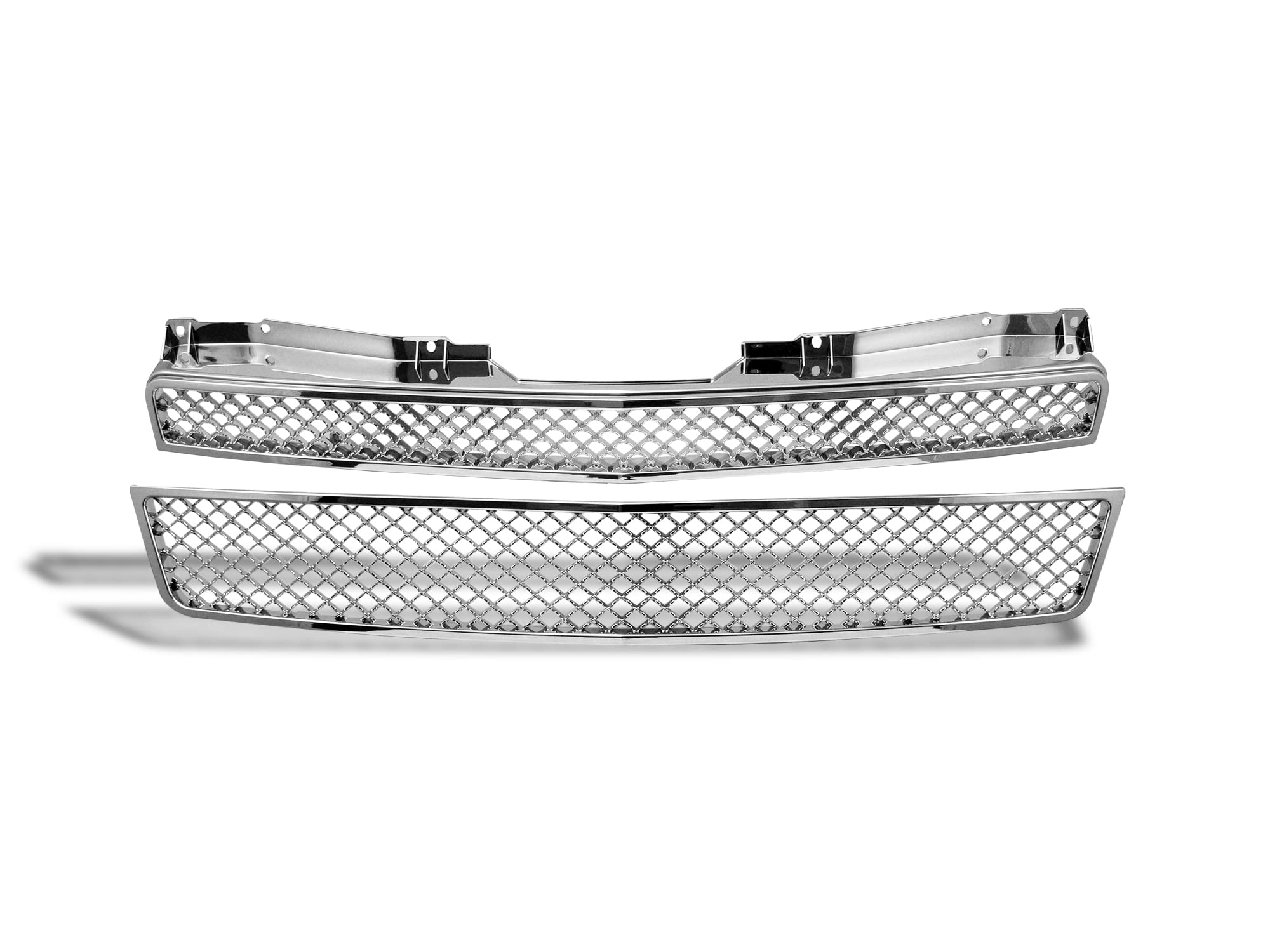 7146976 Armordillo USA Chrome Mesh Front Hood Grille Fits 2007-2014 Chevy Avalanche