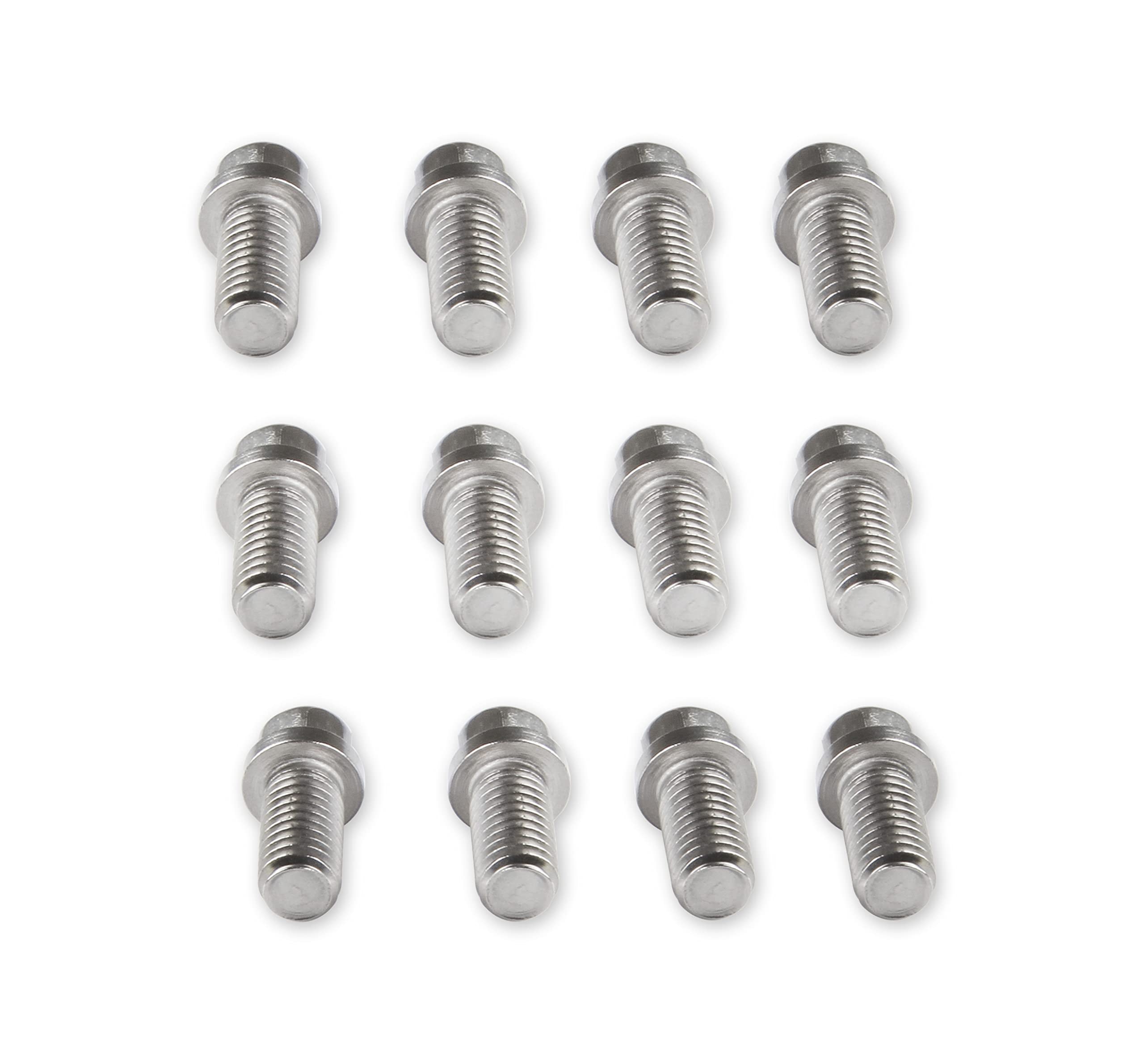 Stainless Steel Mr. Gasket Header Bolts, 3/8-16X3/4 12Pc, Silver (2210G)