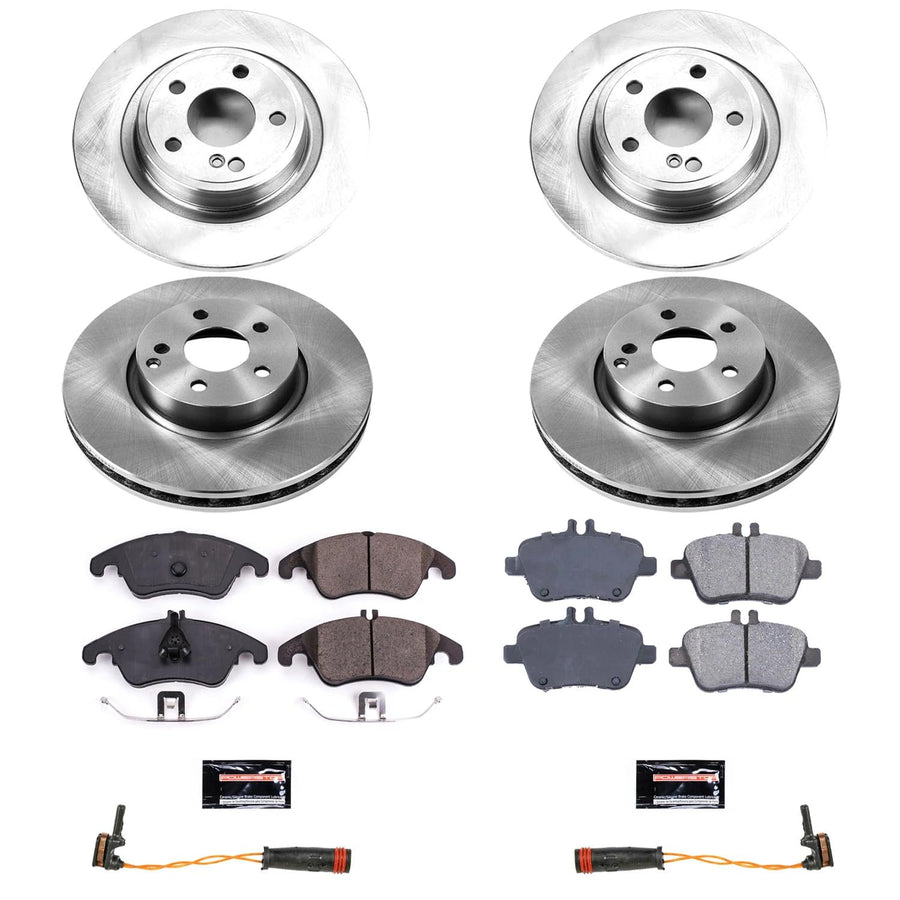 Brake Kit PowerStop For SLC300 2017-2020, SLK300 2016 [Model Specific] - Autospecialty Front and Rear OE Disc Rotors & Ceramic Brake Pads Replacement, KOE8056