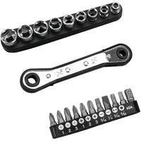 21-Piece Performance Tool Offset Ratcheting Driver Set for Tight Spaces and Difficult Angles - Perfect for Mechanics and DIY Enthusiasts Alike