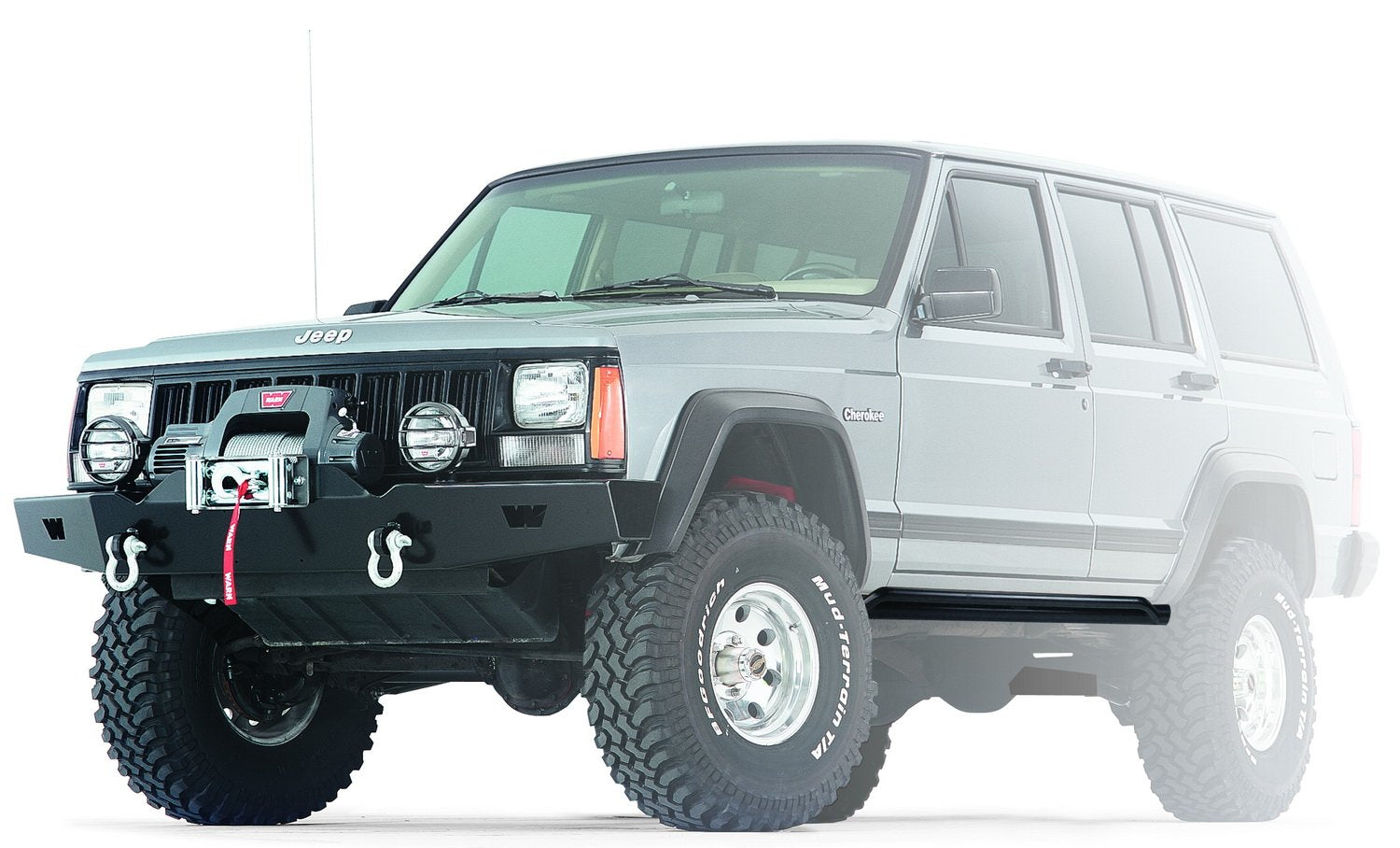 Steel Plate WARN Rock Sliders Panel Guard for Jeep Wrangler (2003-2006)