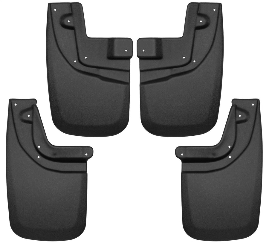 Husky Liners - Mud Guards Front & Rear | 2005 - 2015 Toyota Tacoma w/ OEM Fender Flares & Mud Guards, Black, 4 Pc | 56936