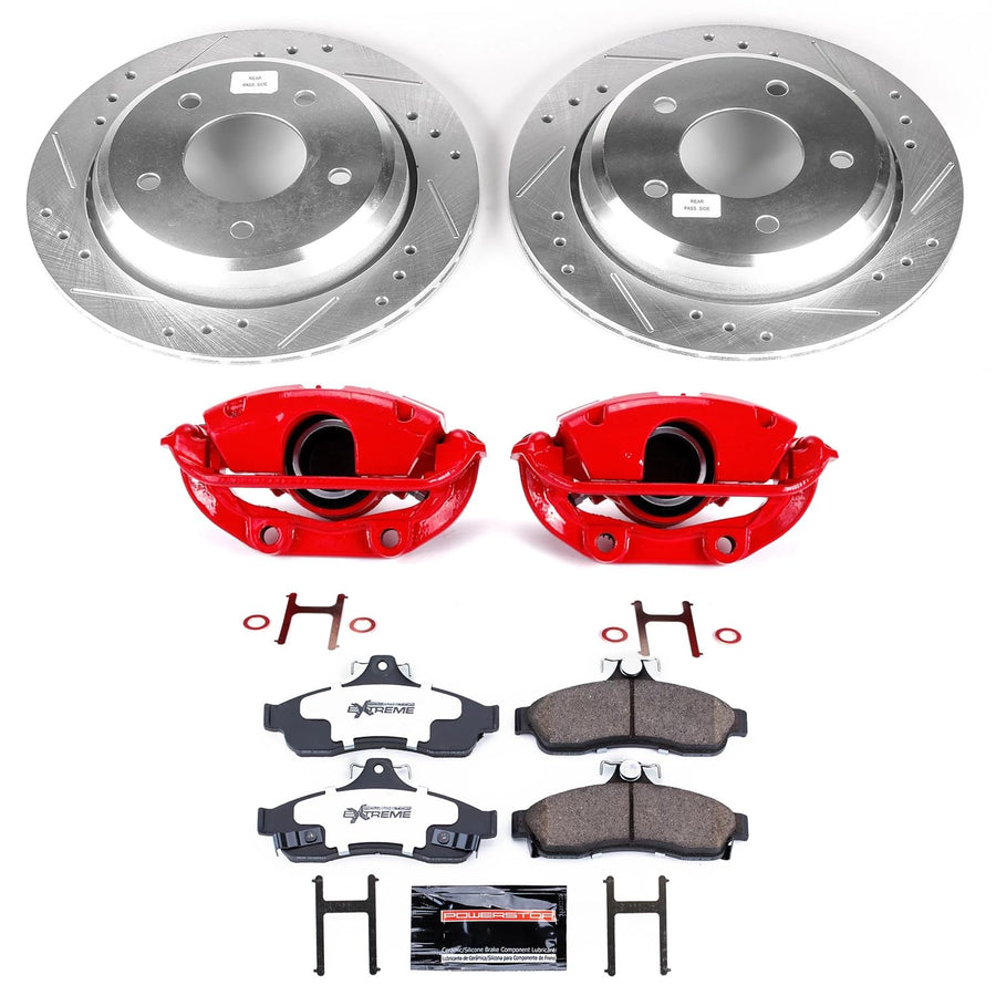 Power Stop Rear KC5064-26 Z26 Street Warrior Brake Kit Chevrolet For Chevrolet Caprice 1994-1996, Chevrolet Impala 1994-1996 [Model Specific]