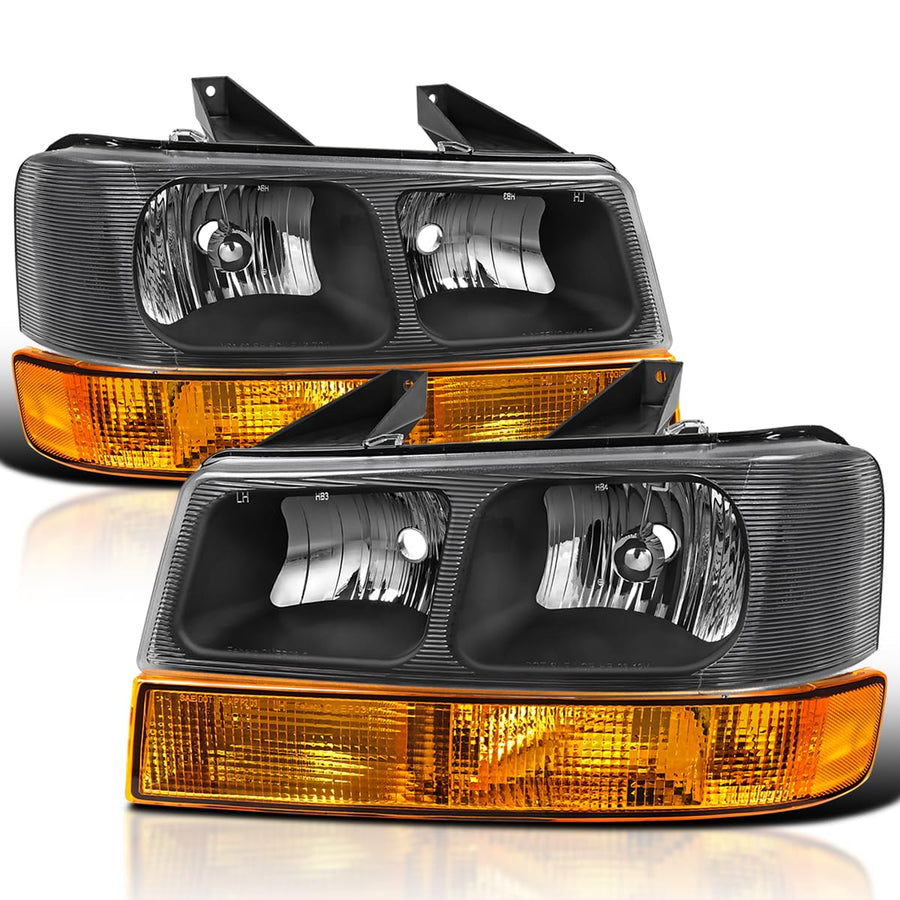 Black Headlights SPEC-D TUNING Compatible with 2003-2023 Chevy Express, GMC Savana