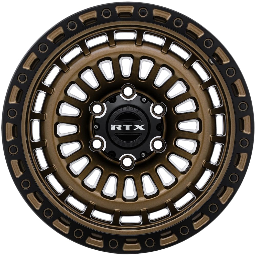 MOAB RTX Custom Wheel - 17x9, -15 Offset, 5x127 Bolt Pattern, 71.5mm Hub - Bronze with Satin Black Lip Rim