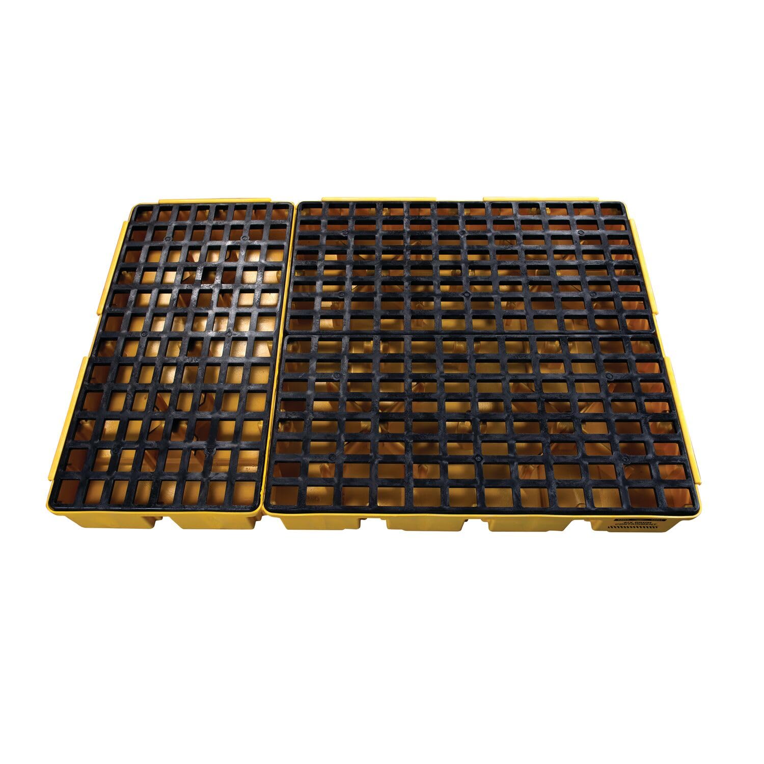 6 Eagle Drum Spill Platform with Forklift Pockets, 78.25"x51.5"x6.5", 88 Gallon Sump, 10,000 lbs. Load Capacity Containment Tray, Made in USA, Yellow, 1686