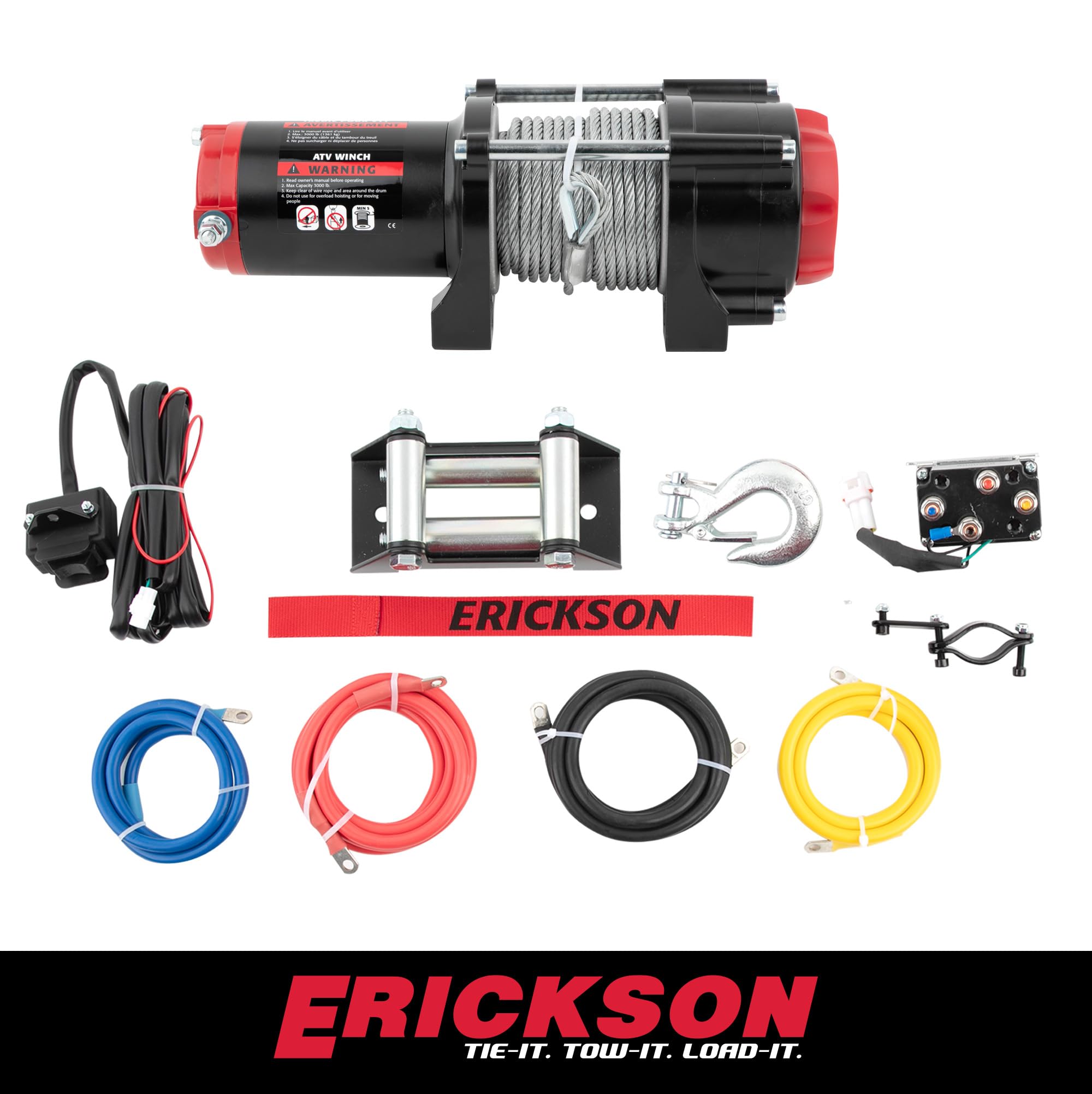 12-Volt Erickson DC 50 ft. 3000 lb. Electric Winch 06424