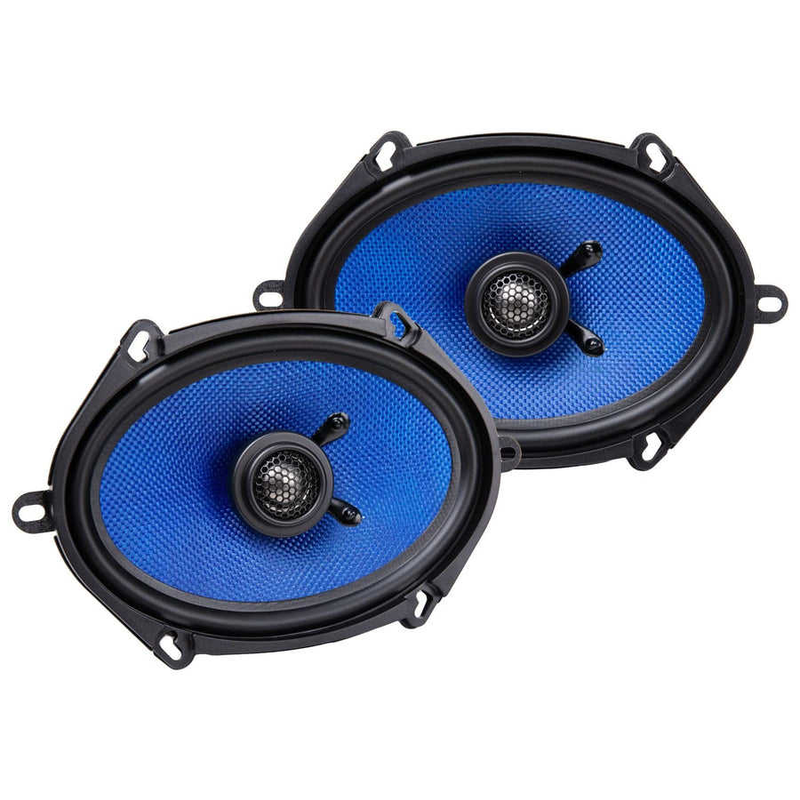 Hifonics Classic Colossus HCC5768CX 5x7/6x8 Inch Car Speakers - 2-Way Coaxial Design with Aluminum Dome Tweeters, 125W Peak Power & Butyl Rubber Surrounds