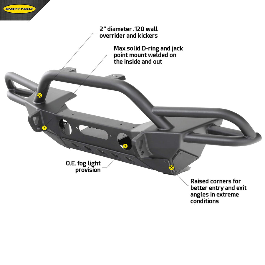 Jeep Wrangler Smittybilt 77724 Front Bumper, 1 Pack