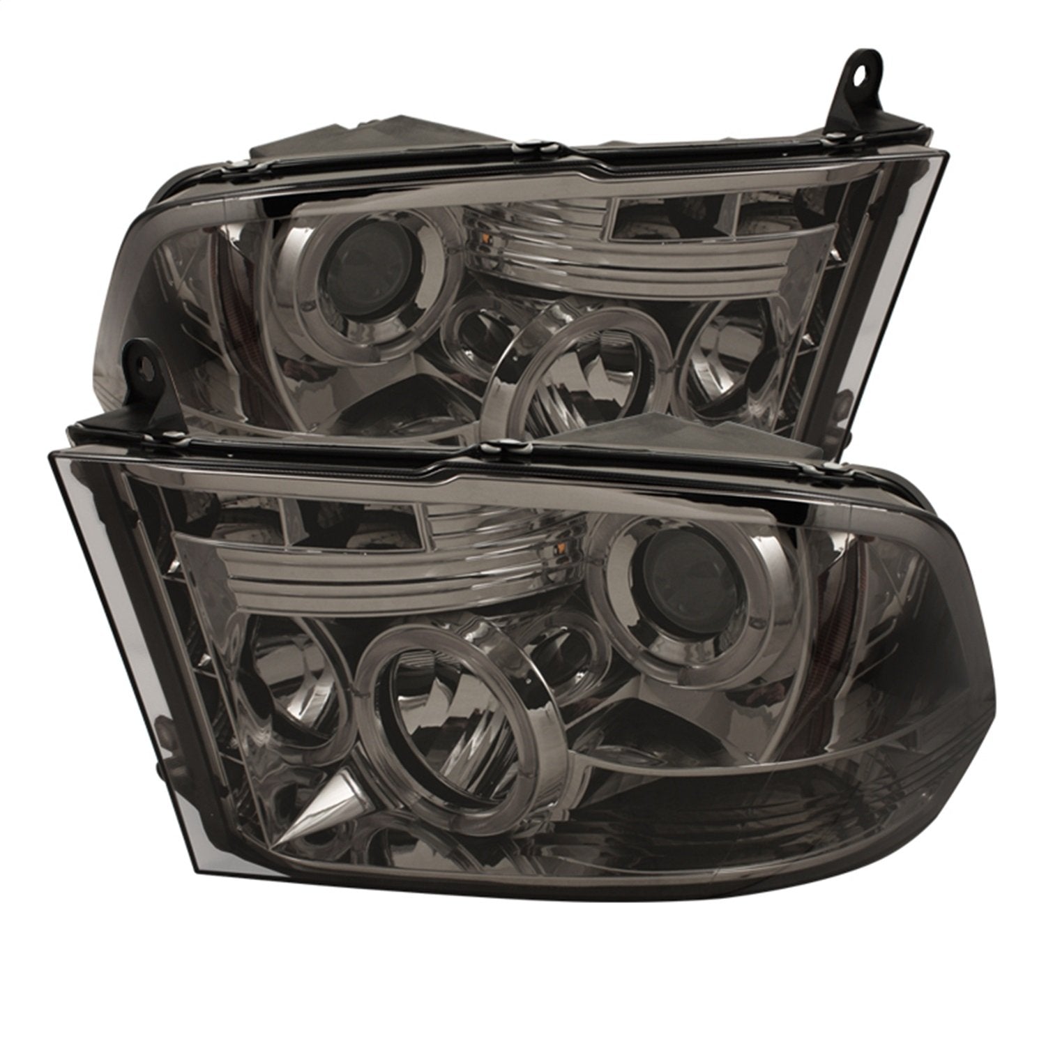 LED Halo Spyder Auto Projector Headlights Chrome/Smoked 5010056