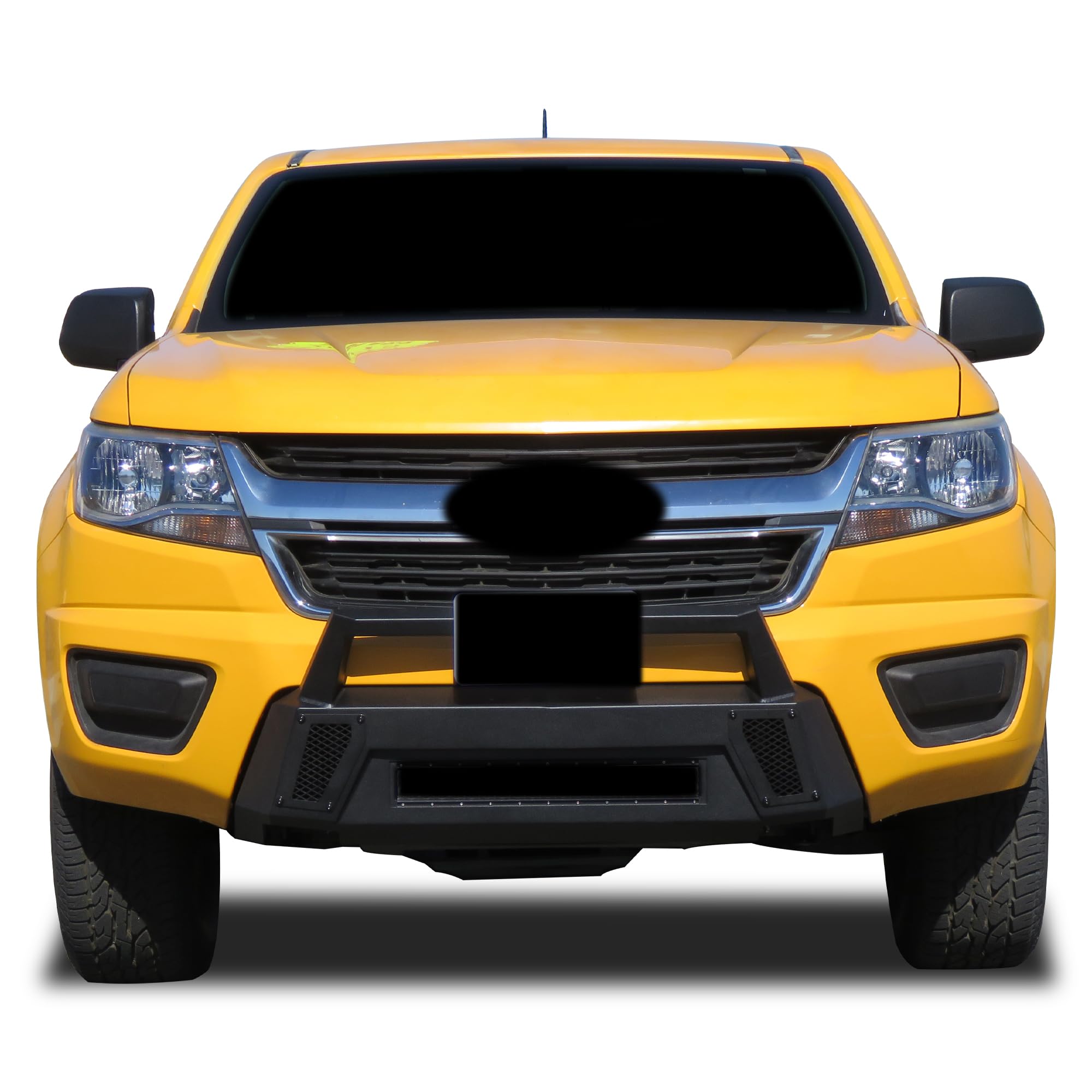 Armour III Black Horse Light Duty Front Bumper Textured Black Compatible with 2015-2020 Chevrolet Colorado(Excl. ZR2)-AR3LD01NL