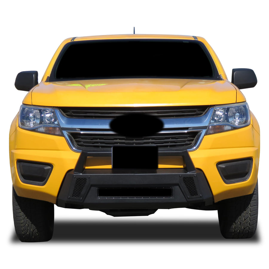 Armour III Black Horse Light Duty Front Bumper Textured Black Compatible with 2015-2020 Chevrolet Colorado(Excl. ZR2)-AR3LD01NL