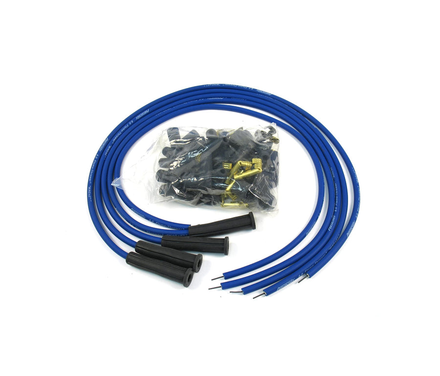 Flame-Thrower Blue Pertronix 804380 Universal 180 Degree 8mm 4 Cylinder Spark Plug Wire