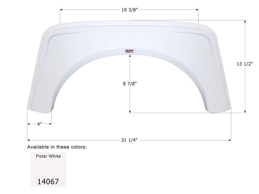Fender Skirt ICON, Single, Aliner, FS4067, Polar White