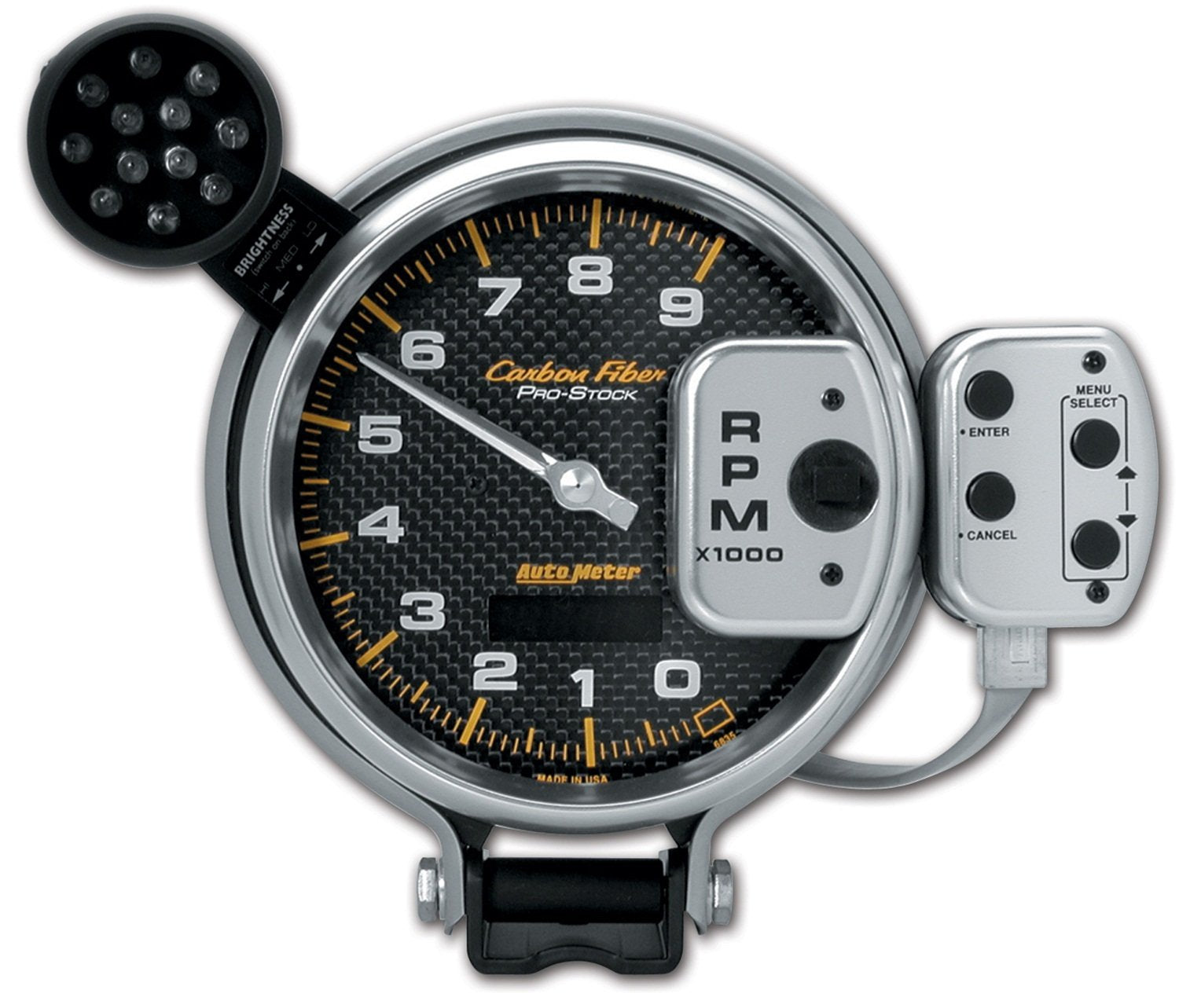 5" Auto Meter 6835 Tach Carbon Fiber Series 9K RPM