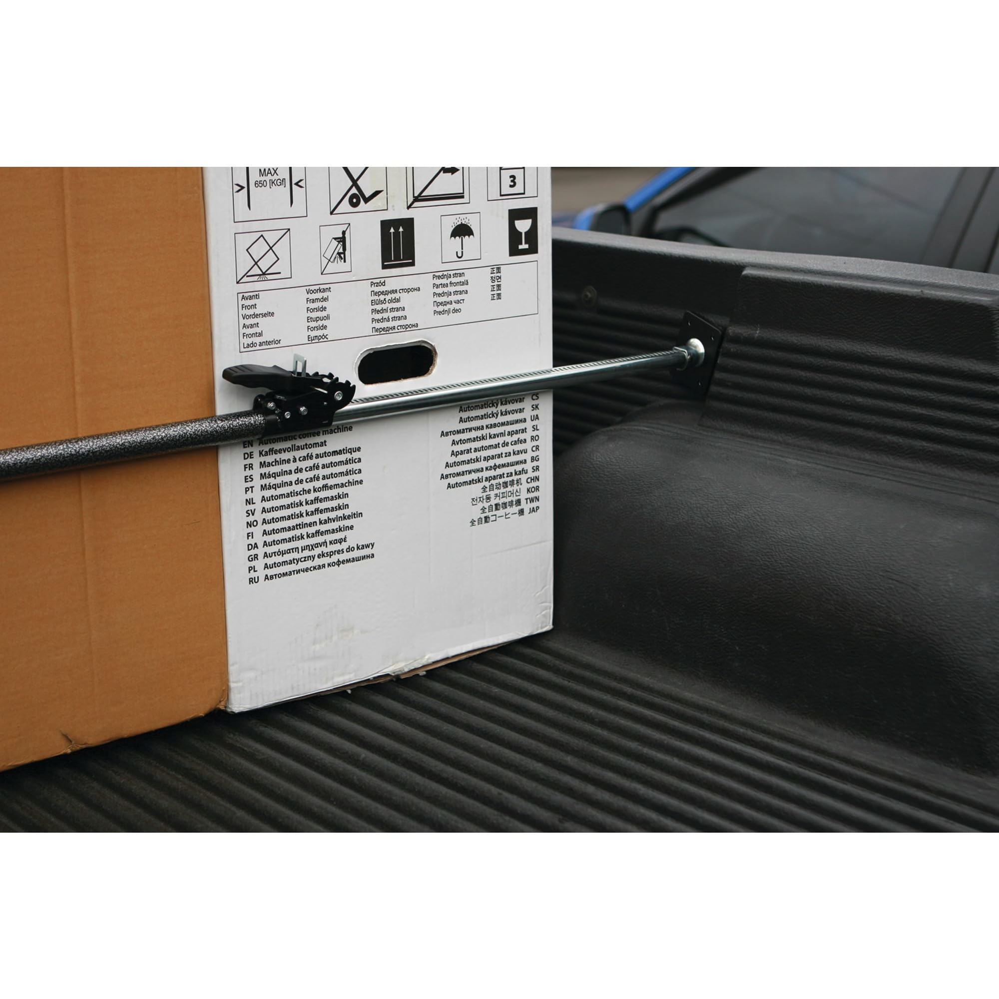 Ratcheting Cargo Bar Performance Tool W1447 - Adjustable Pickup Truck Bed Stabilizer Load Stopper for Safe Transport of Heavy Items