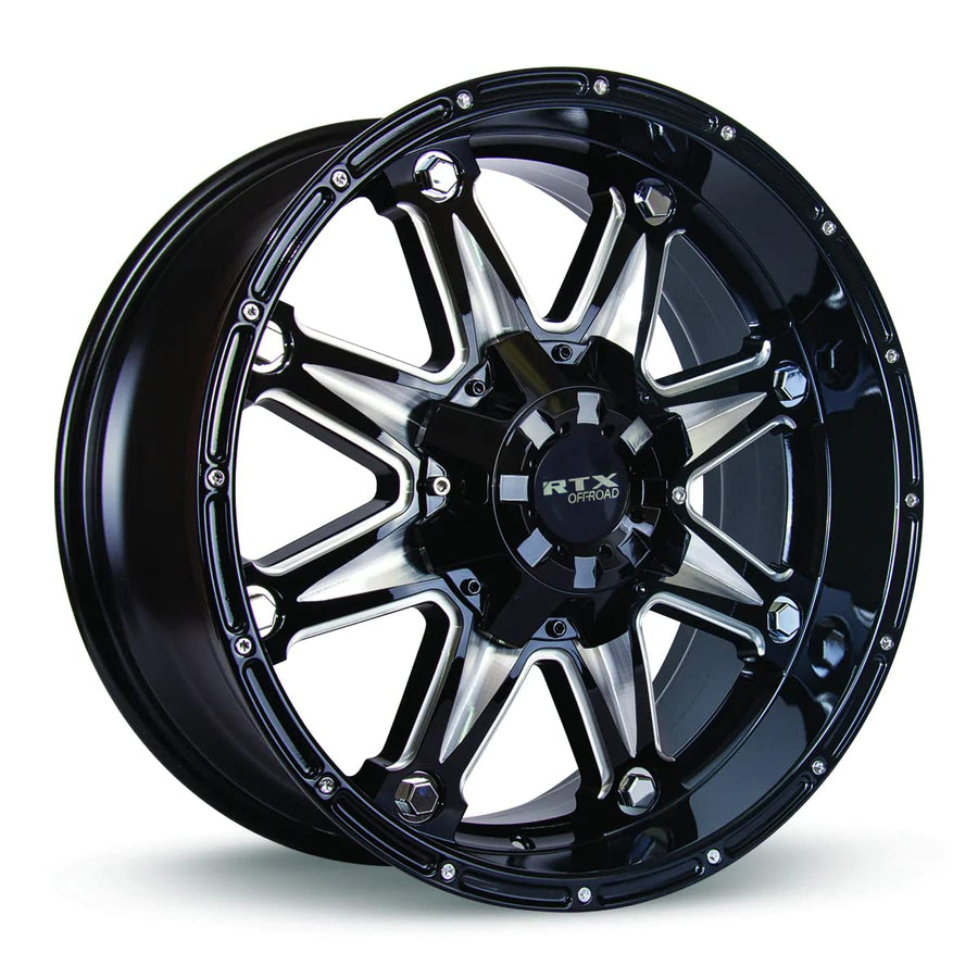18 x 9 RTX OFFROAD Spine, 6 x 139.7, 10, 106.1, Black MACHINED 081987