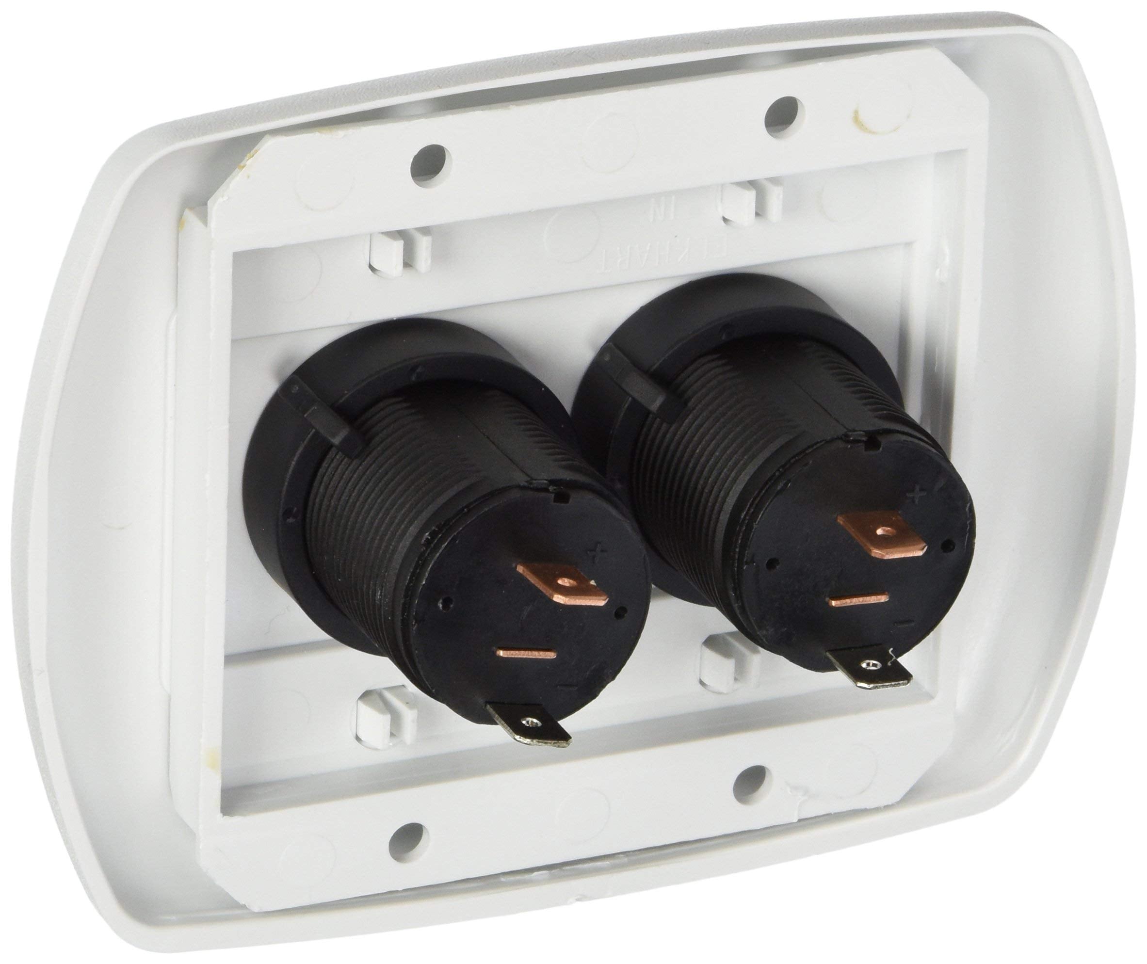 12V USB Charging Center Diamond 61024USB White