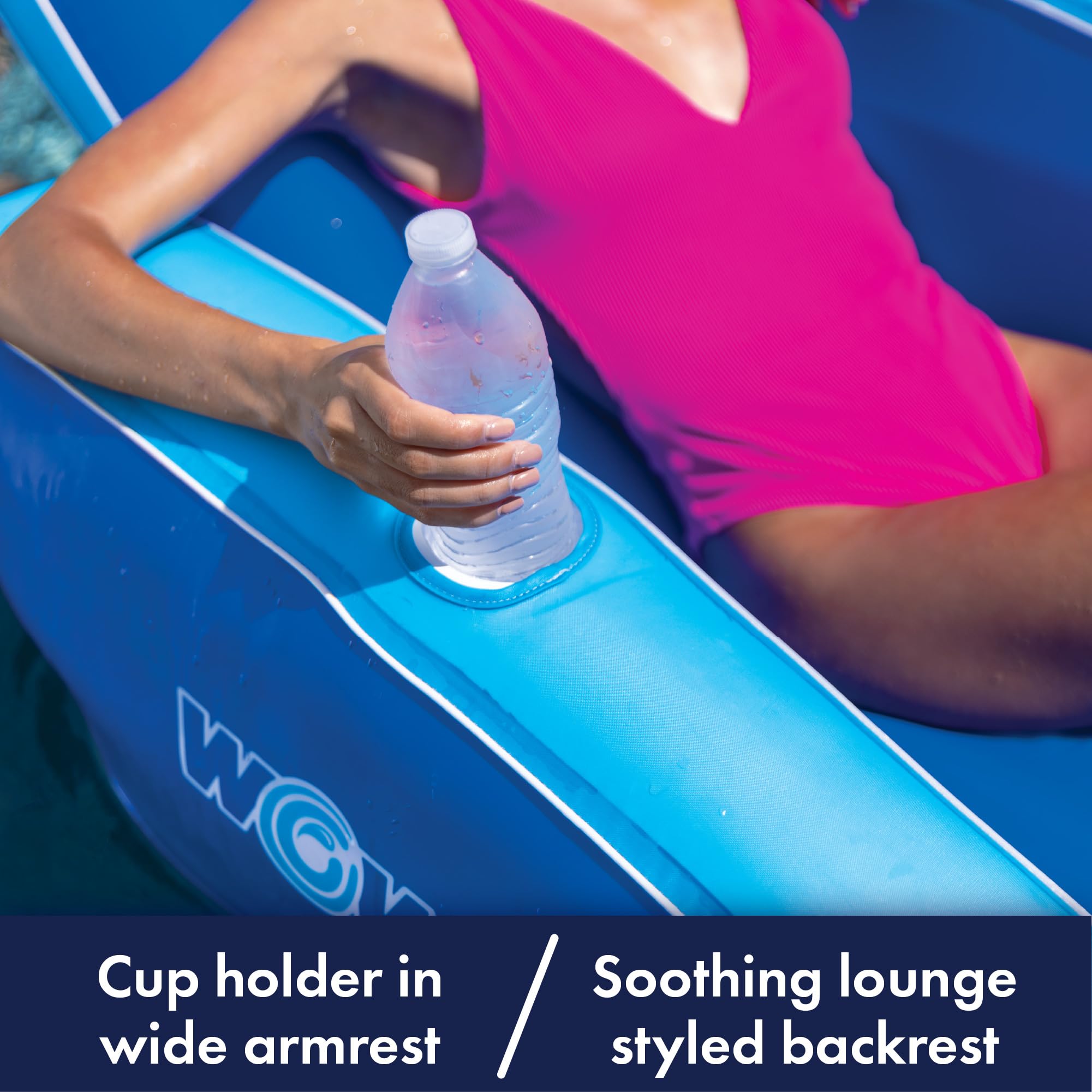 Inflatable Pool Party Lounge - Wow Sports - Single Salon Lounge Chair - Summer Accessory for Kids & Adults