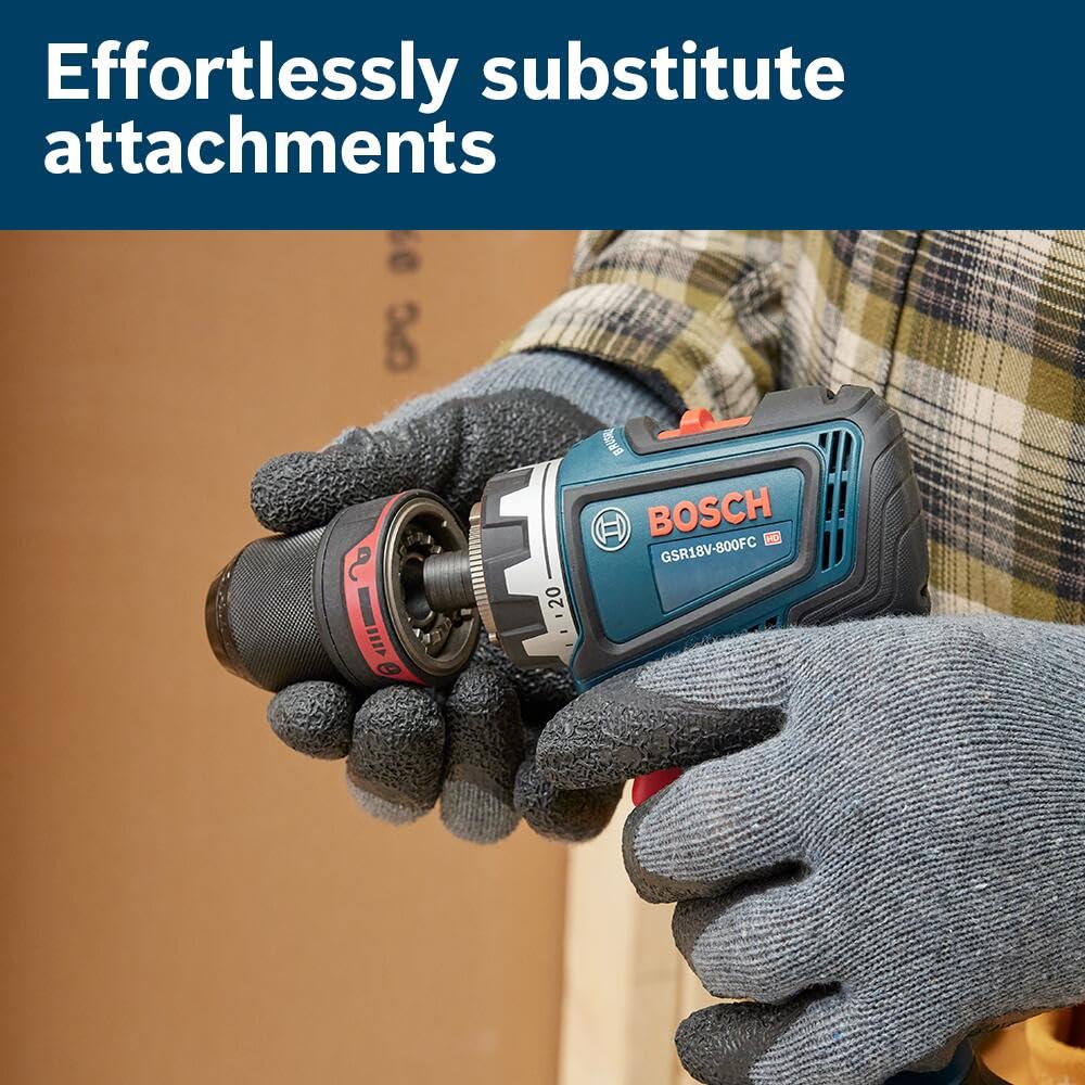 18V BOSCH GSR18V-800FCB24 Drill/Driver with 5-In-1 Flexiclick® System and (1) CORE18V® 4 Ah Advanced Power Battery