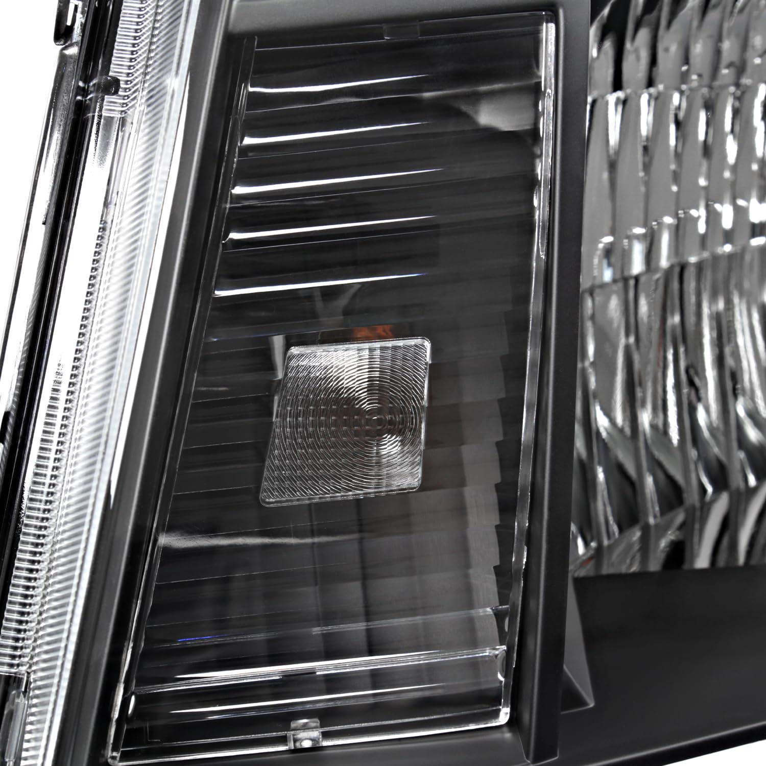 Black Headlights w/LED Tube SPEC-D TUNING Compatible with 2005-2011 Toyota Tacoma, Left + Right Pair Headlamps Assembly