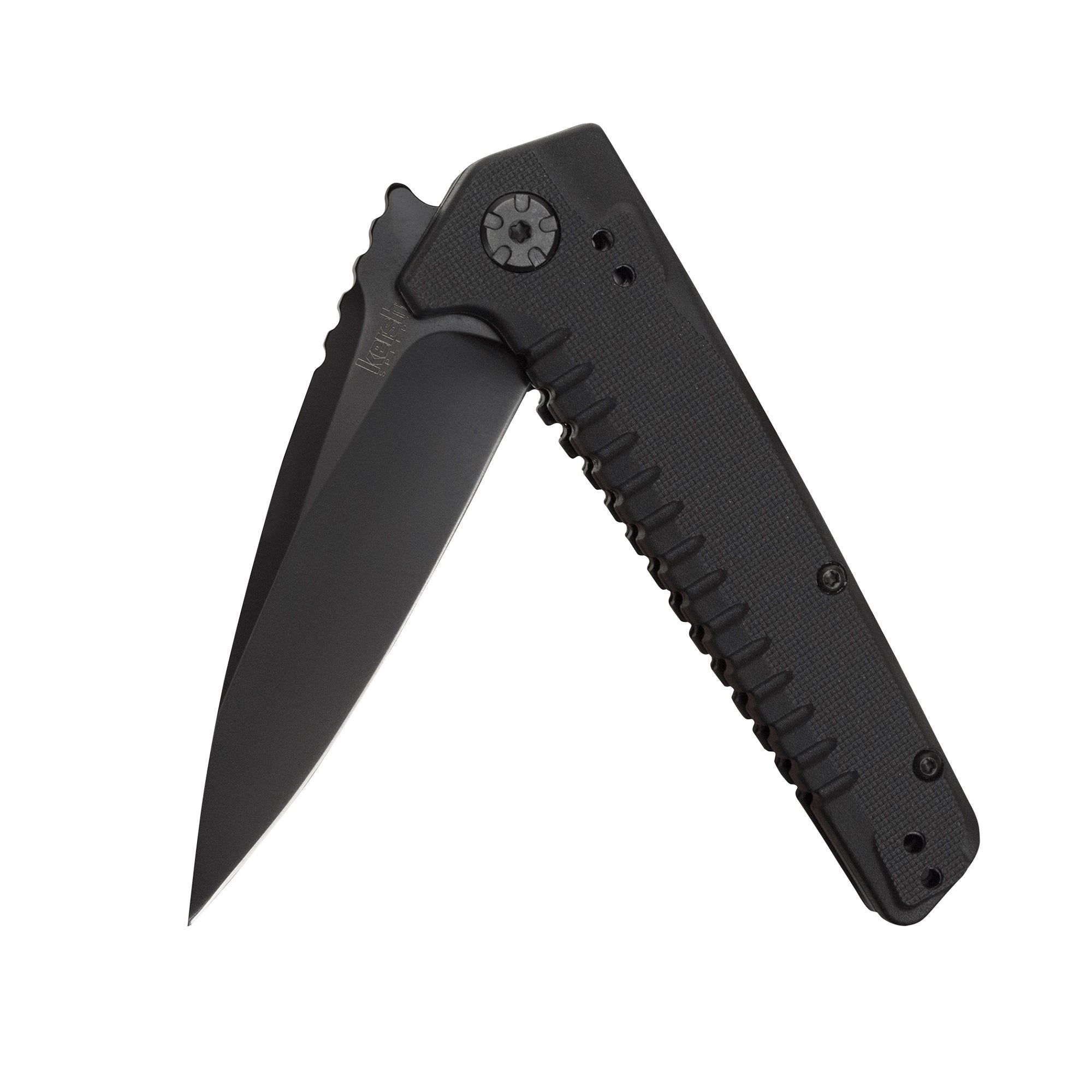Fatback Kershaw Pocketknife, 3.5" 8Cr13MoV Steel Drop Point Plain Edge Blade, Tactical EDC, One-Handed Assisted Flipper Opening