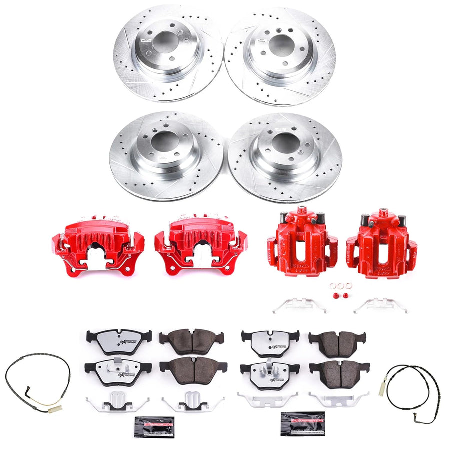 Power Stop Z26 KC5768-26 Front & Rear Street Warrior Brake Kit For BMW 330xi 2006 [Model Specific]