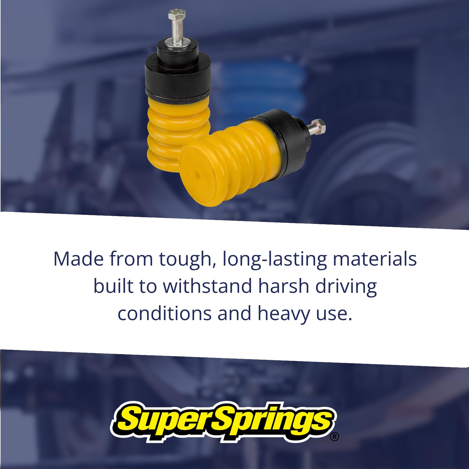 SumoSprings SSF-403-54, Front Solo SumoSprings for Jeep Wrangler JK, Left/Right Pair, 1400 (lb) Capacity at 50% Compression, Made in The USA, Yellow