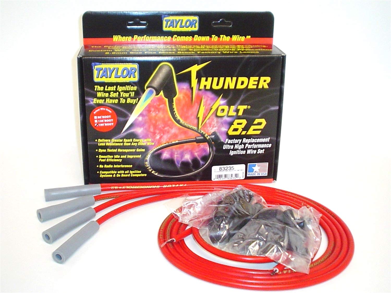 Thundervolt 8.2 Taylor Cable univ 4cyl 180 red
