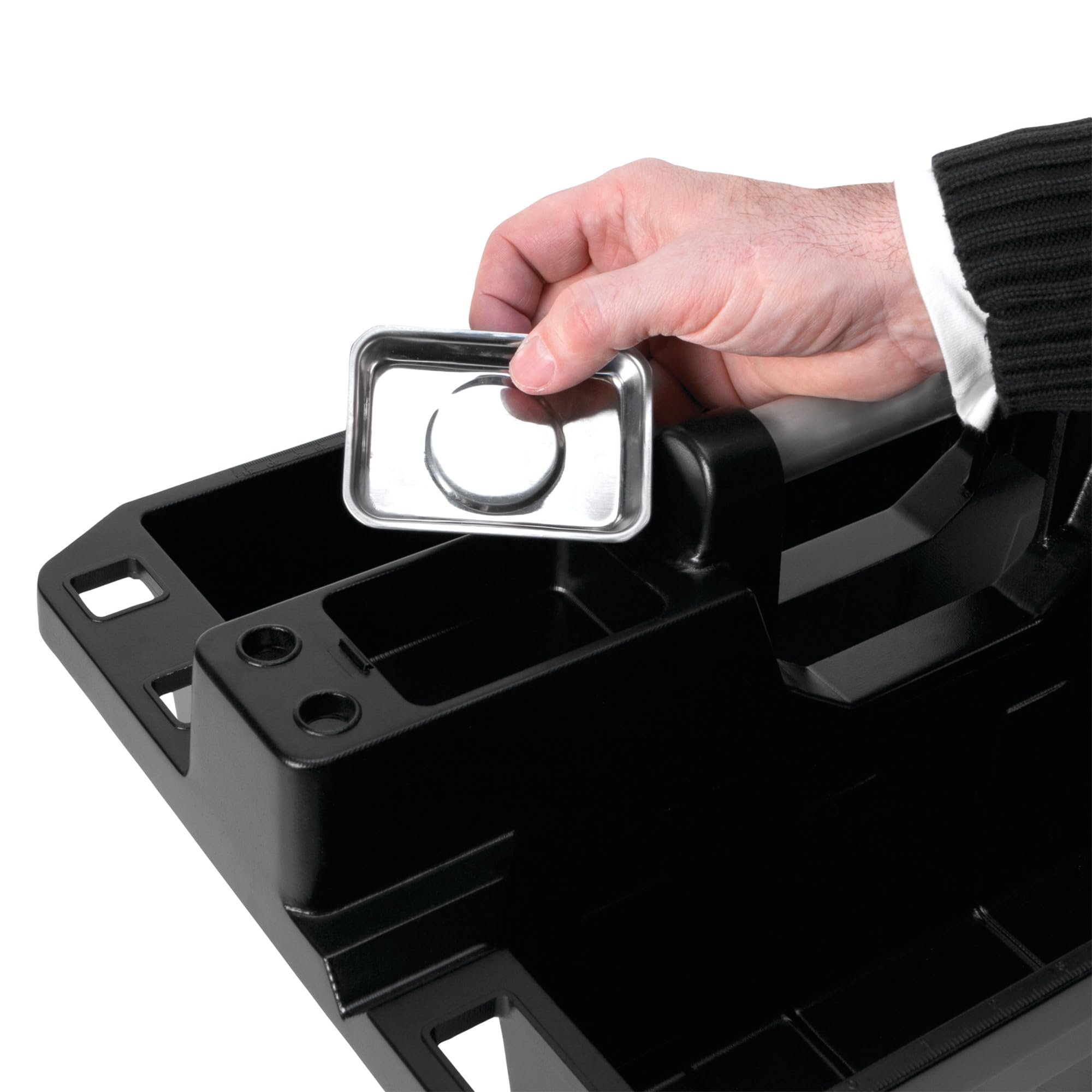 Portable Tool Supply Caddy and Performance Tool W88995 Magnetic Utility Tray,Black