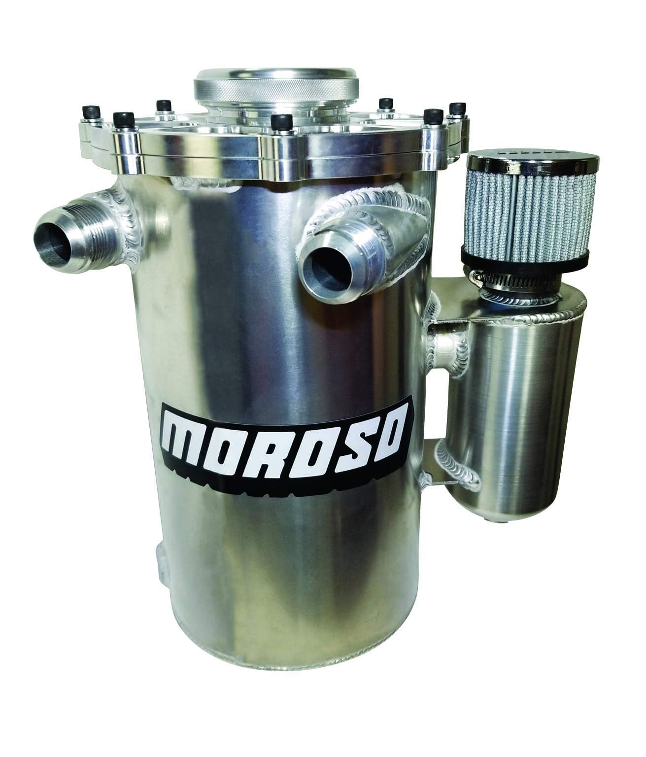 Moroso Pro Mod Style Dry Sump Tank 22617, 7" OD, Split Top w/ Breather Tank, Dual #16 Returns