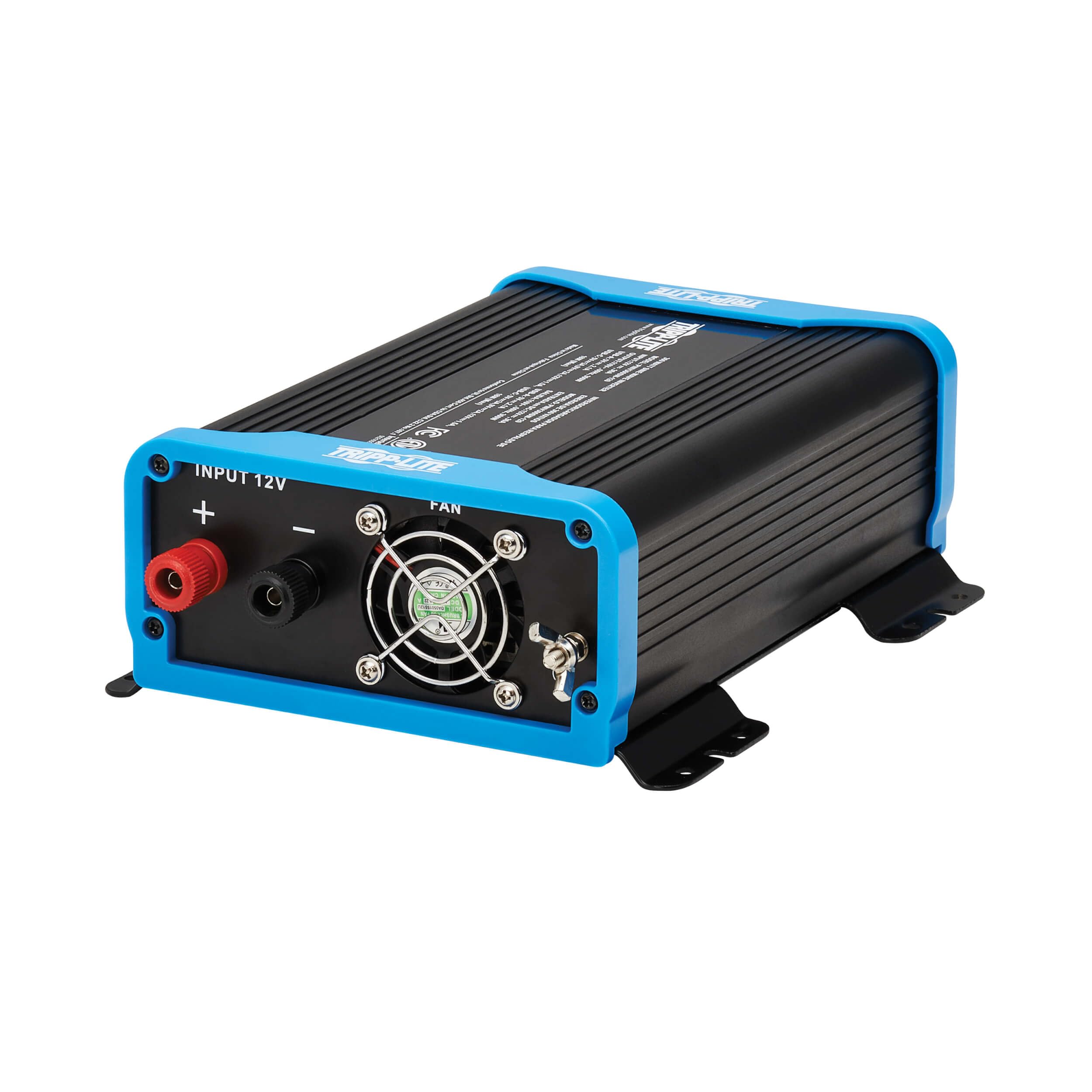 300W Tripp Lite Compact Pure Sine Wave Power Inverter, 2 Outlets, 1 USB + 1 USB-C Charging Ports, Mounting Brackets Included, 2-Year Warranty (PINV300SW-120)