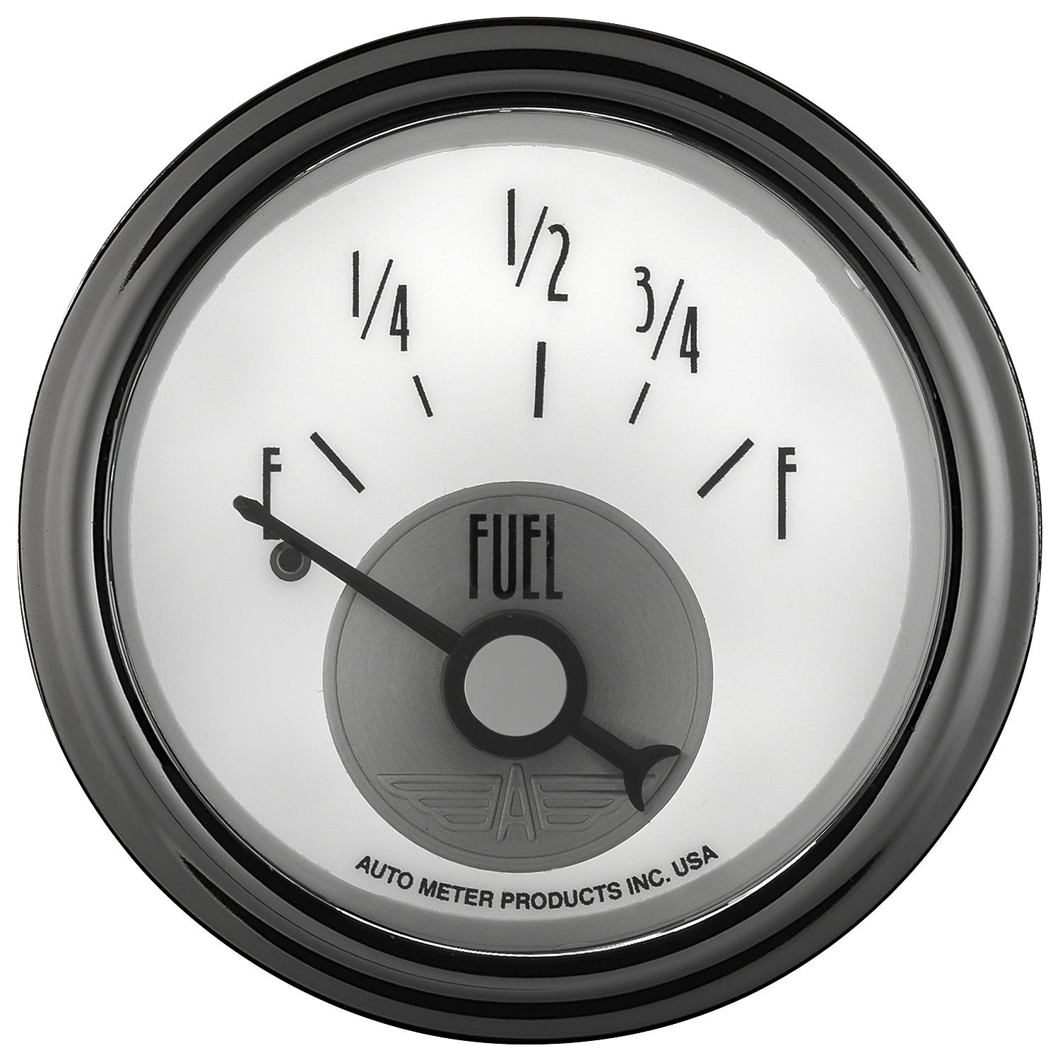 Auto Meter Prestige Pearl 2015 2-1/16" Fuel Level Gauge (0 Ohm E-90 Ohm F, 52.4mm)