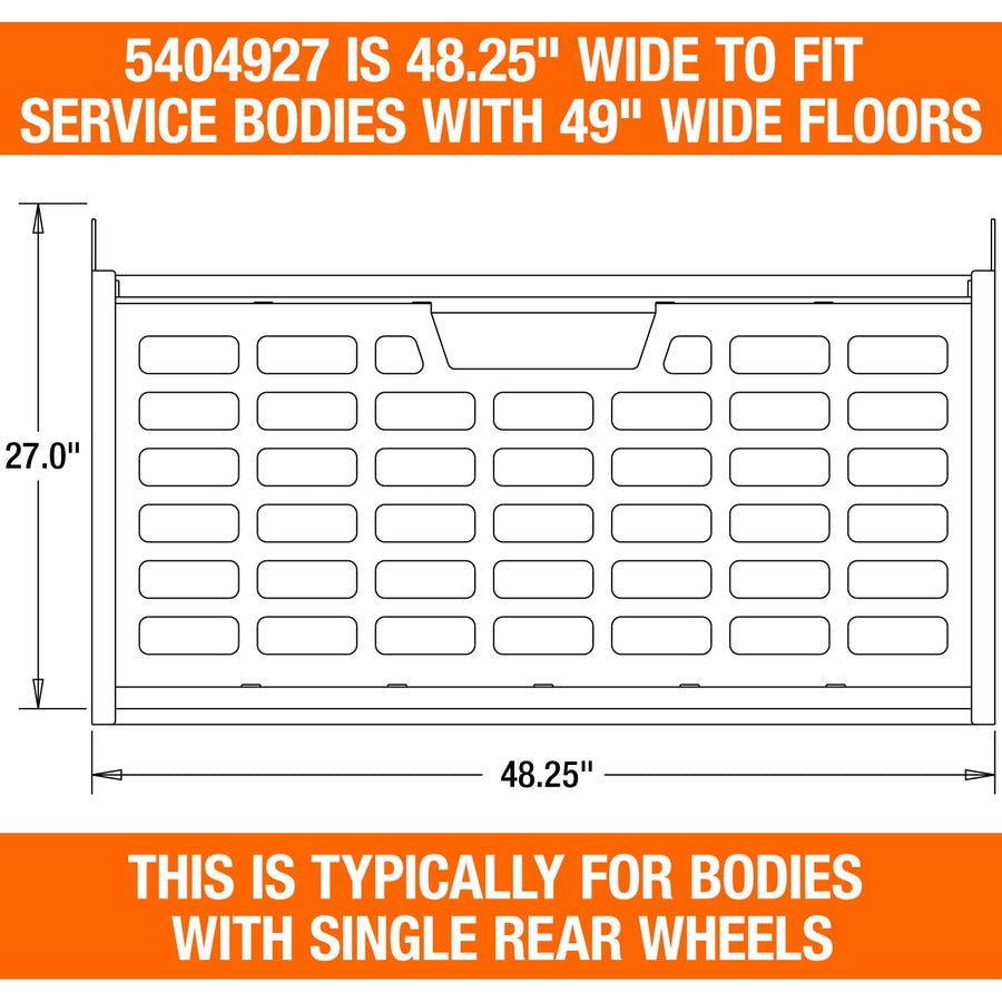 5404927 Buyers Products Kabgard Headache Rack W/Mounting Kit for Dual-Wheel Service Body Trucks, 49 Inch, White Gloss Finish, Service Body Headache Rack Kit