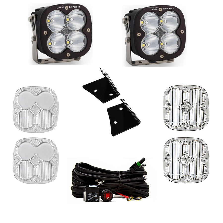 Baja Designs A-Pillar Kit XL Sport LED for Jeep Wrangler JK 2007-18 (Spot Lens; Clear)