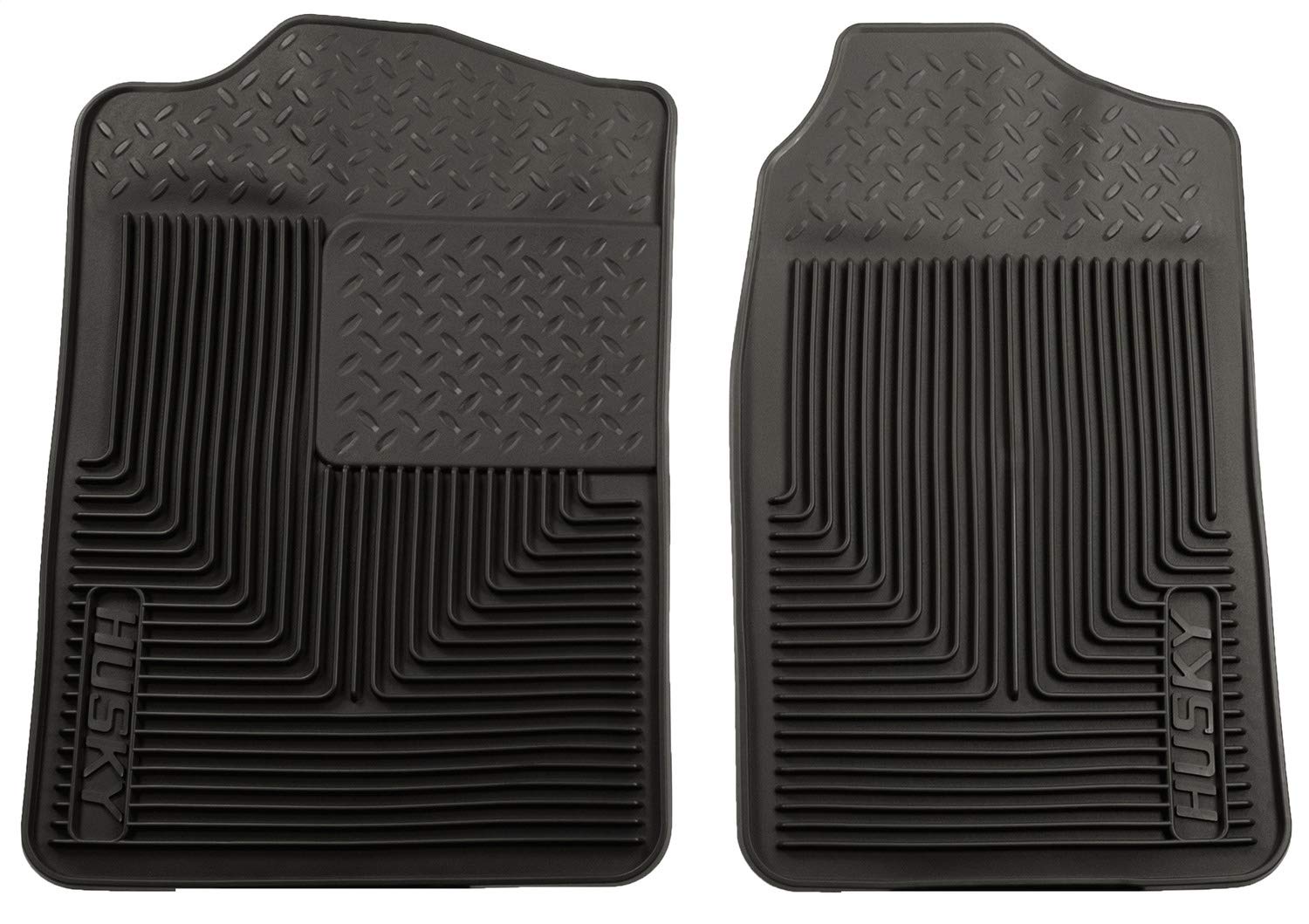 Heavy Duty Husky Liners Front Floor Mats | 1988-1999 Chevrolet C1500/K1500, 1988-2000 Chevrolet C2500/K2500, Black | 51011