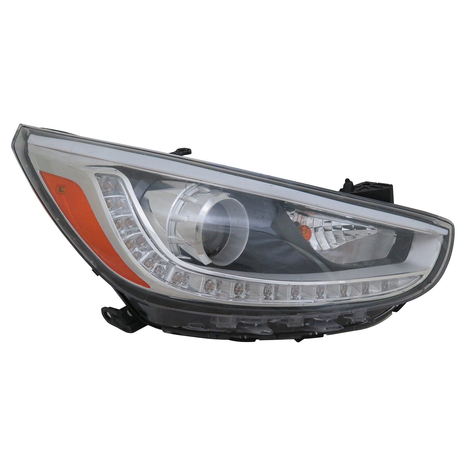 Right TYC Headlight Assembly Compatible with 2014-2017 Hyundai Accent