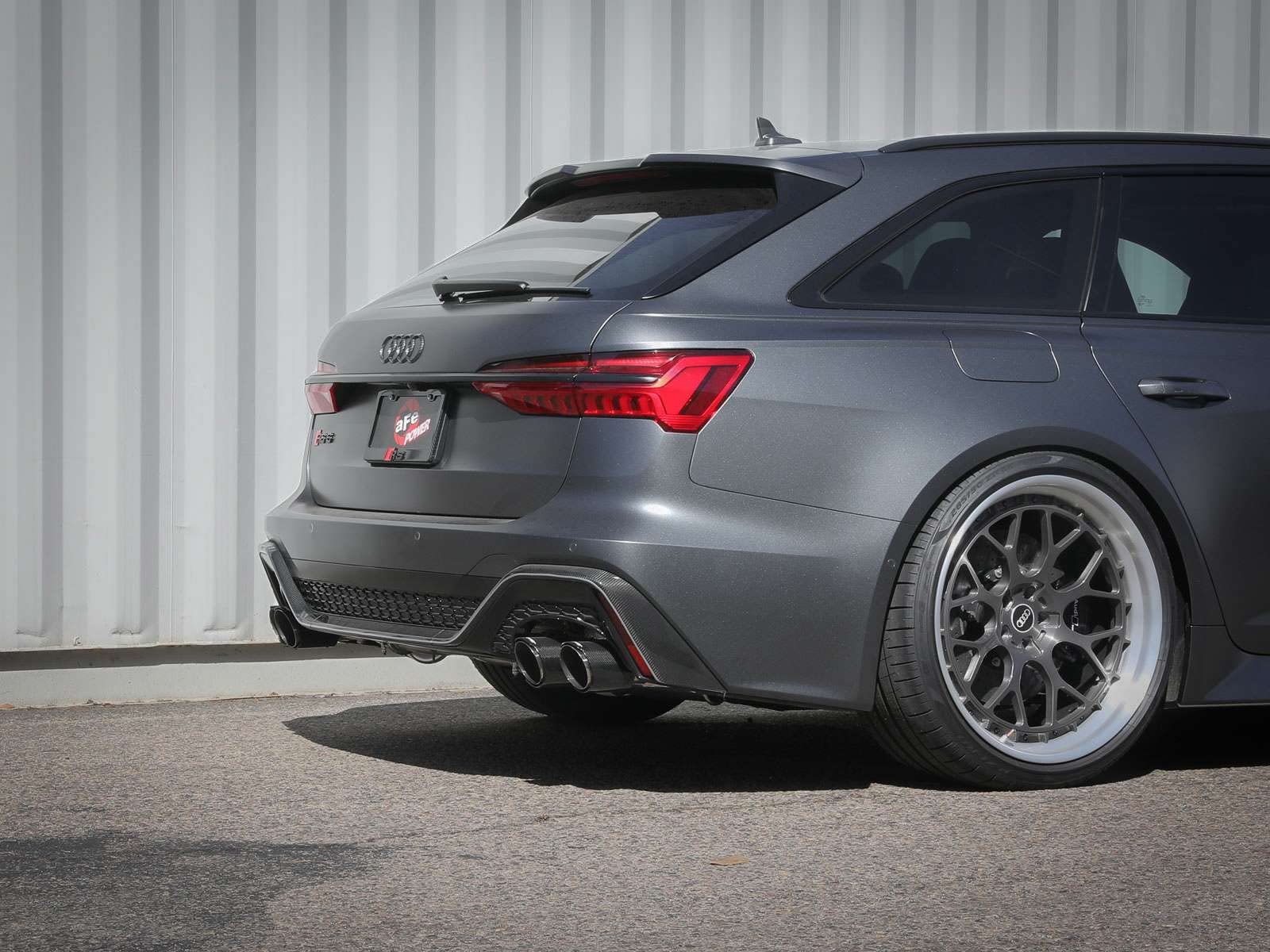 aFe Power 3 IN to 2-1/2 IN MACH Force-Xp Stainless Steel Cat-Back Exhaust System Carbon Fit Audi RS6 Avant 20-22 V8-4.0L (tt) 49-36448-C