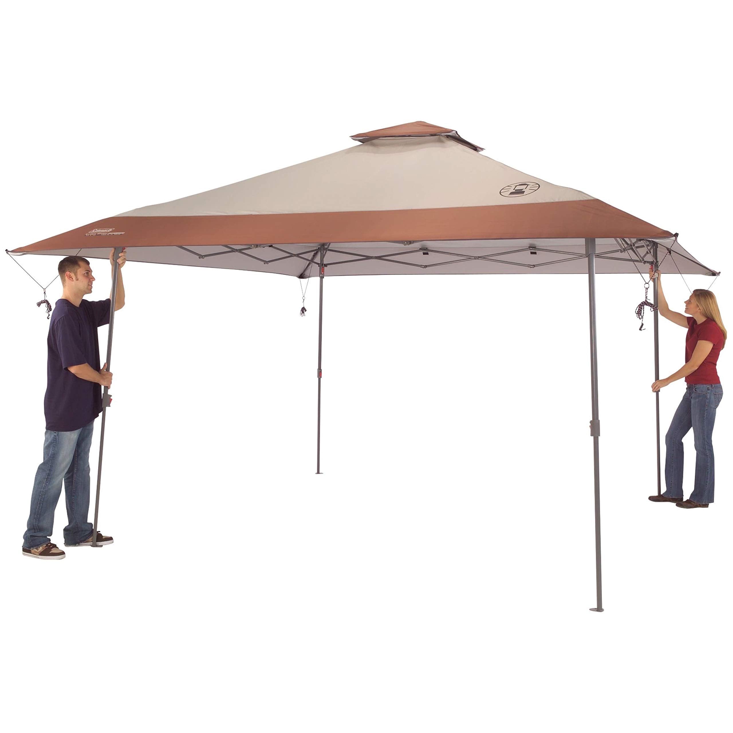 Coleman Instant Canopy 13x13ft Sun Shelter Portable Shade Tent Sets Up in 3 Minutes Vented Roof for Airflow Great for Campsite Backyard Tailgates Beach Festivals & More