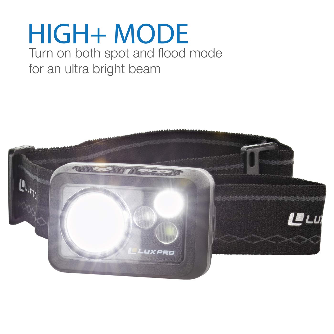 LUXPRO LED Waterproof Headlamp Bright 355 Lumens LP735
